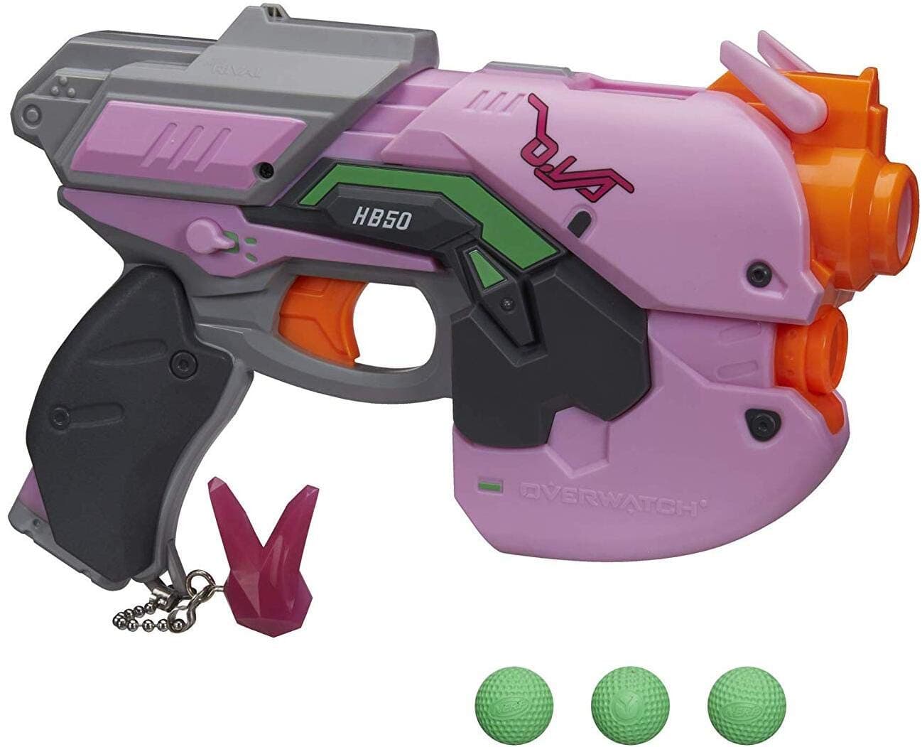 Nerf Overwatch D.Va Rival Blaster with 3 Overwatch Rival Rounds