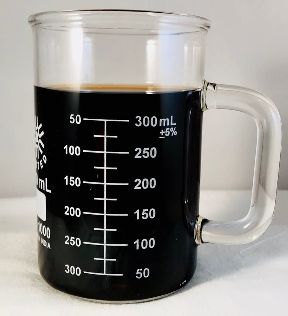 Glass Beaker Mug with Handle, 14 oz, Graduated