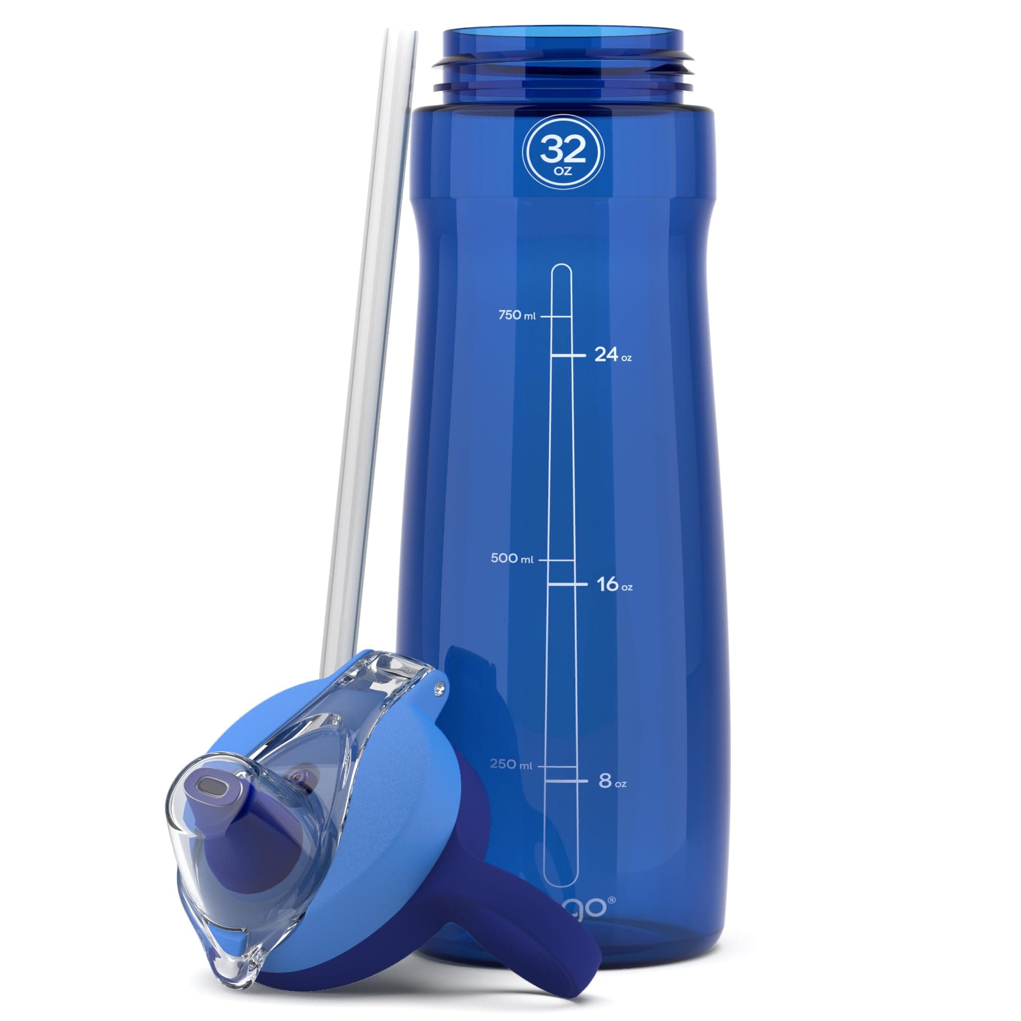 Pogo Tritan Water Bottle with Soft Straw 32 Oz