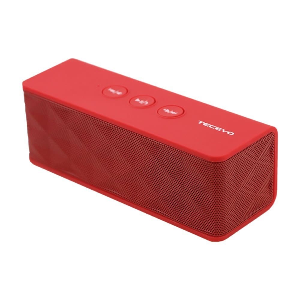 – T4 NFC Bluetooth Wireless Speaker With Enhanced Bass Portable & Rechargeable Built-in Microphone 10W RMS - Red