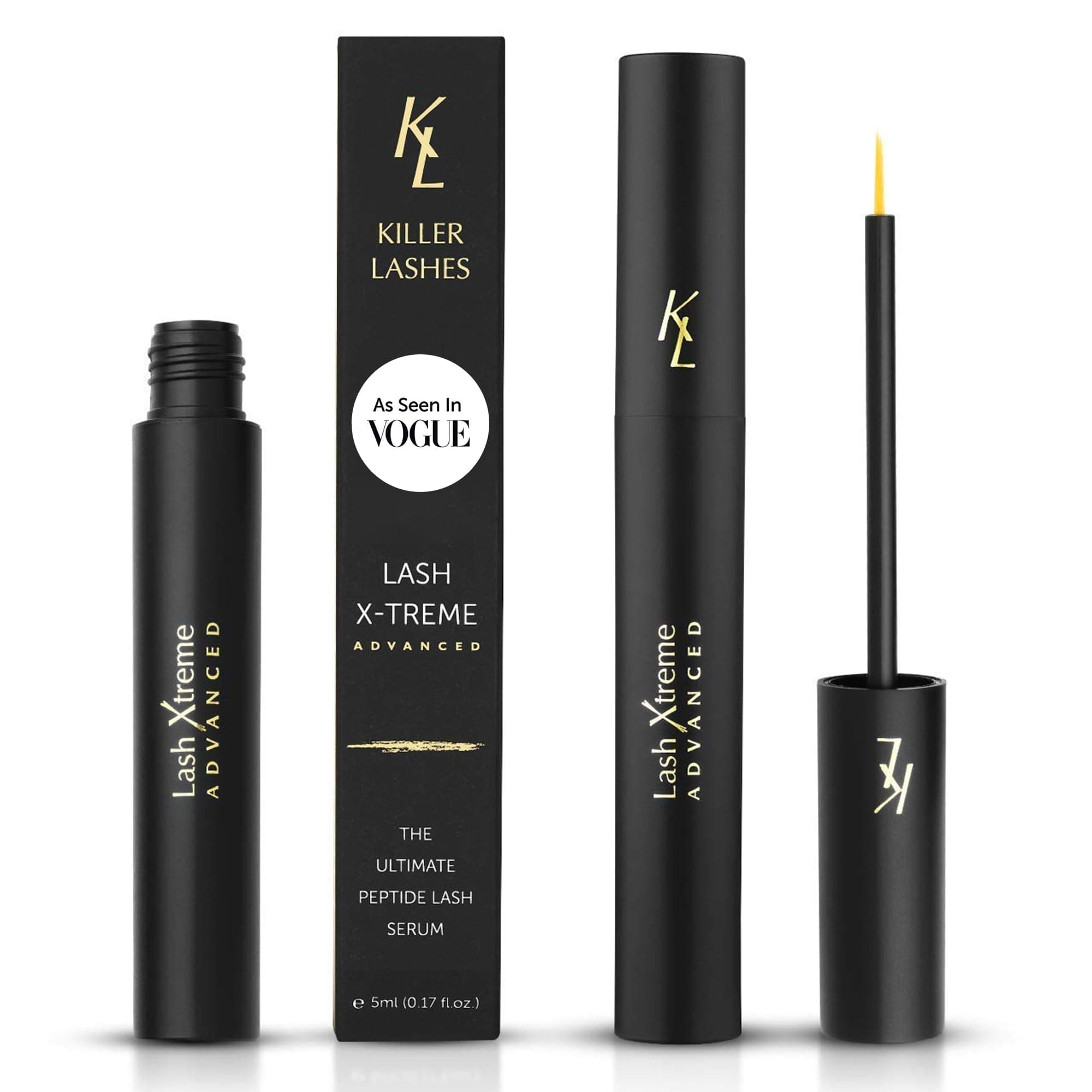 KL Killer Lashes Eyelash Serum - Lash Growth Serum & Lash Conditioner for Healthier, Longer Lashes after 2 Weeks of Use | Eyelash Enhancing Serum for Wider & Thicker Lashes, 1 Count