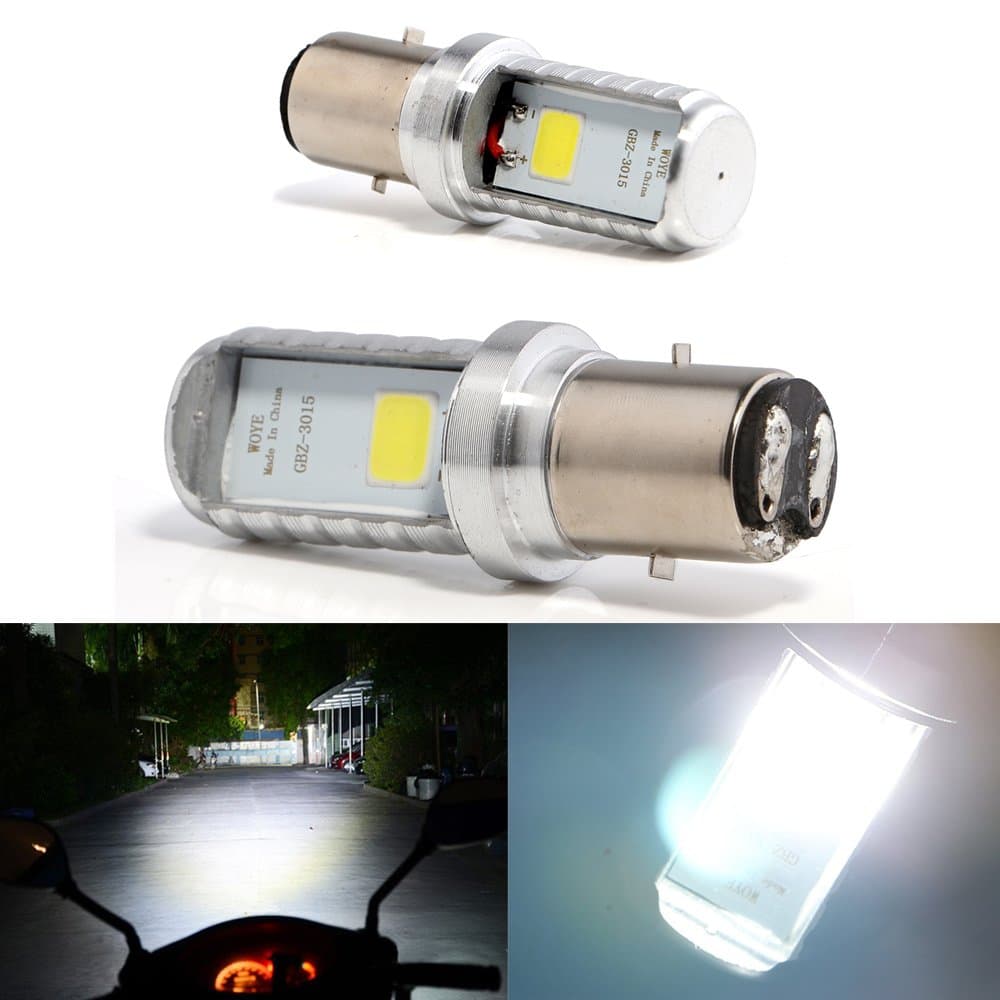 – GLL BA20D LED Bulbs S2 Motorcycle Headlight Bulbs COB 10W 900 Lumens for Motorcycles Mopeds Scooters ATV