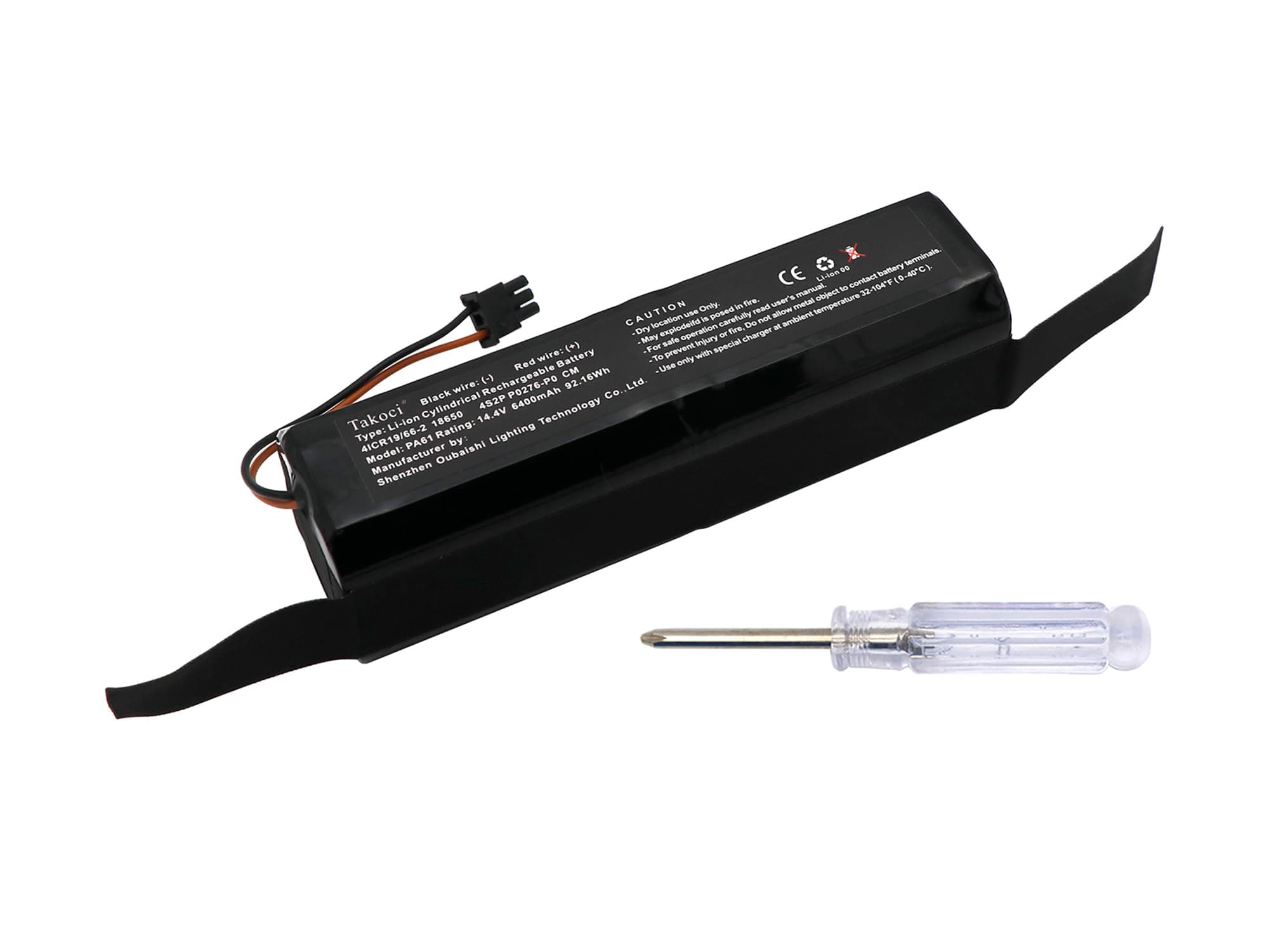 92.16Wh PA61 RoboVac Battery Replacement for Eufy RoboVac X8 Series Robot Vacuum 14.4V 6400mAh