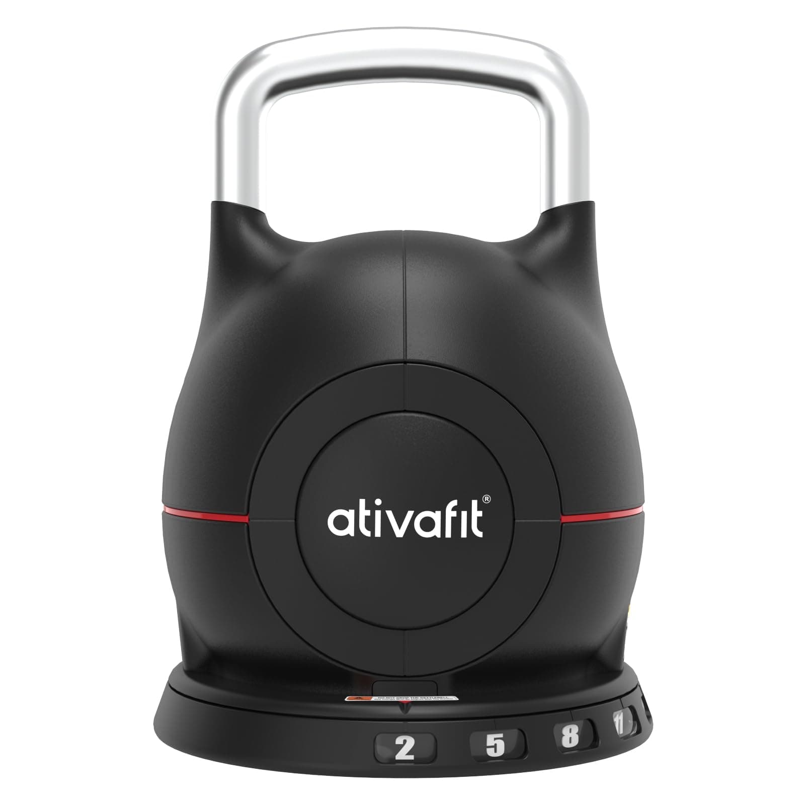 ATIVAFIT 20kg Adjustable Kettlebell 7 in 1 with Solid Aluminum Handle Quick Adjustment Weights With Safety Locking Systerm Space Saving Strength Training For Fitness Home Gym