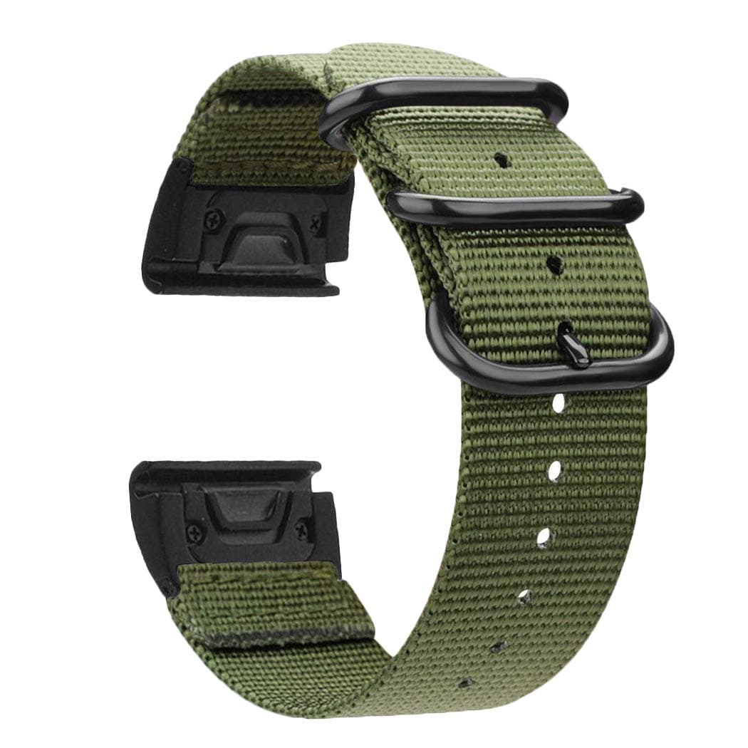 Compatible Garmin Fenix 5 Plus 22mm Quick Fit NATO Nylon Watch Band Compatible Garmin Fenix 5 / Fenix 5 Plus/Forerunner 935 / Approach S60 / Quatix 5 (Nylon - Green)