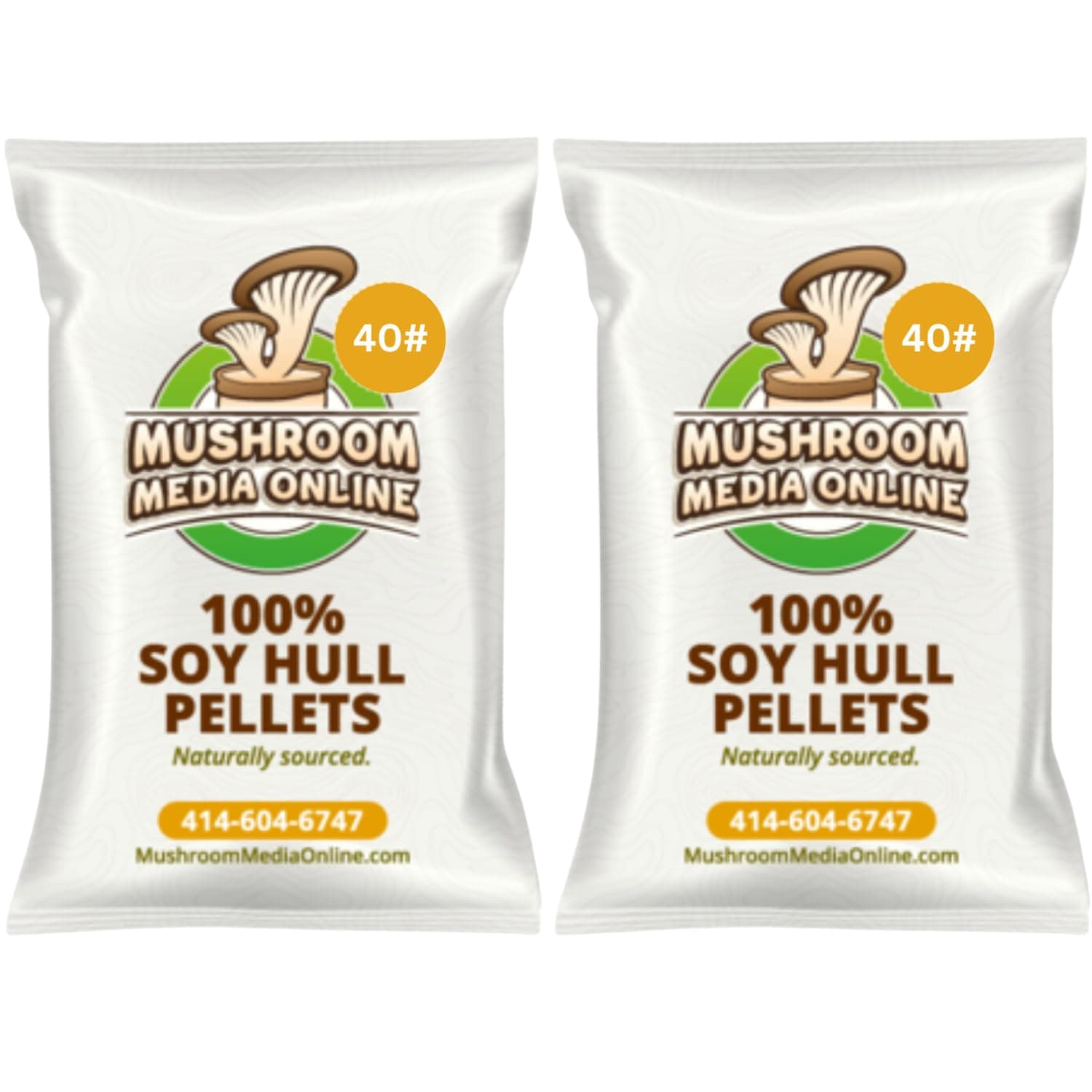 100% Soy Hull Mushroom Pellets - Ideal and Fast-Growing Substrate for Mushroom Cultivation, Oyster Mushrooms, Shiitake, and More (80 Pounds Total)