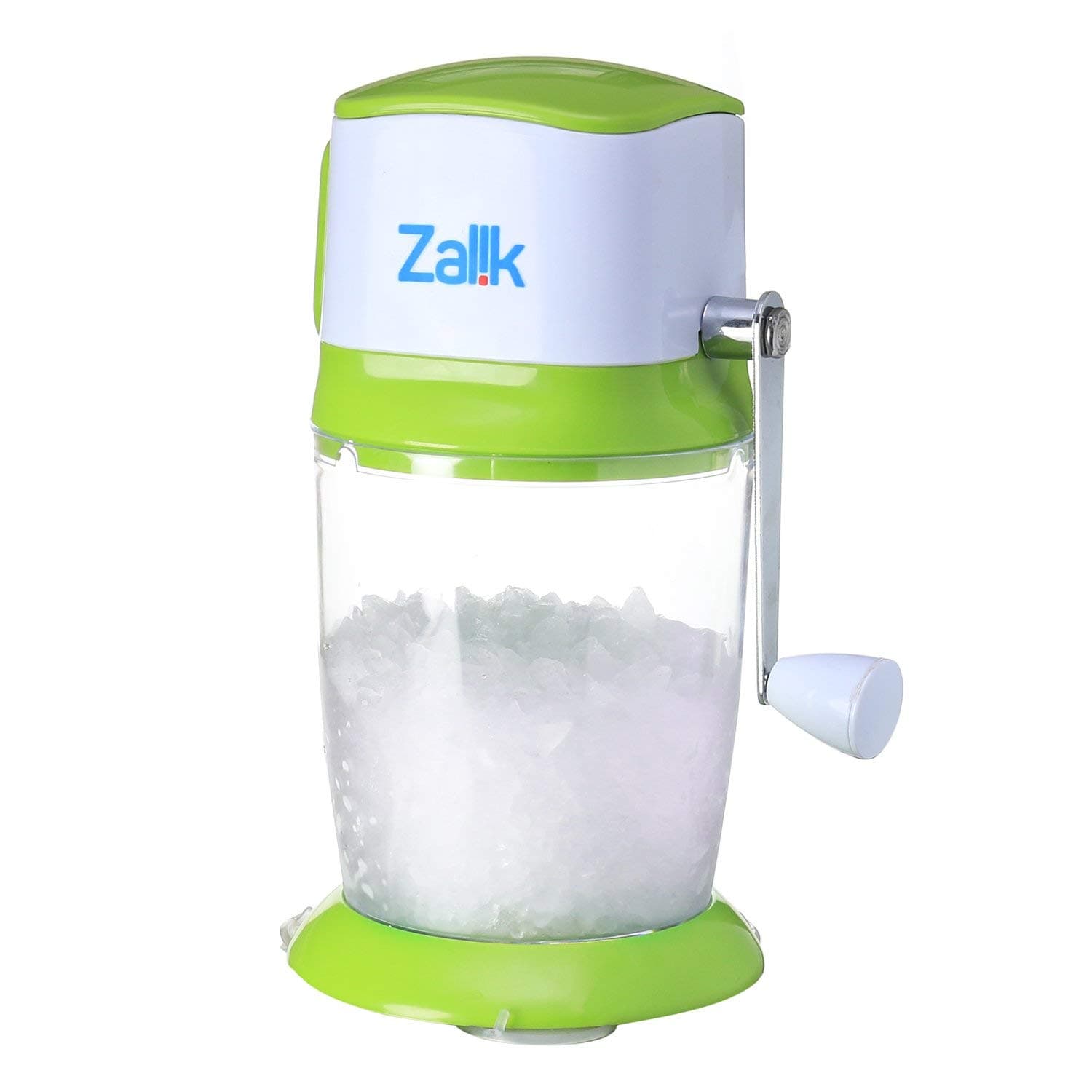 Ice Crusher Manual Hand Crank Ice Grinder For Fine Or Coarse Pieces - Strongest Heaviest Duty With Large 50 OZ Bucket - 430 Stainless Steel Blade - Essential Kitchen Tool - Bar Accessory