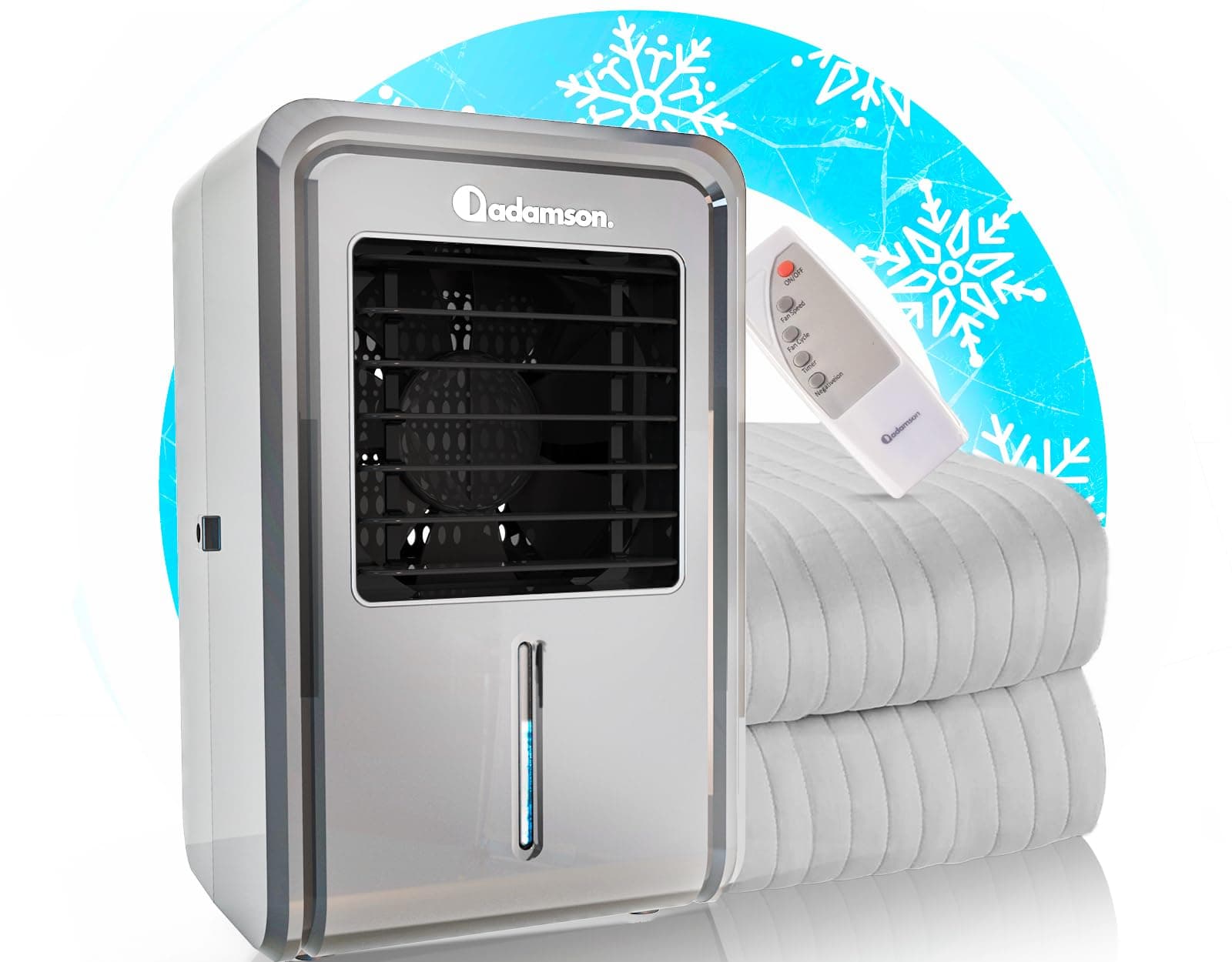 Adamson B10 Gray Bed Cooling System - Twin 75” L x 39” W - New - 100% Cotton Mattress Cooling Bed Pad for Night Sweats - Water Bed Cooler Ideal for Hot Sleepers