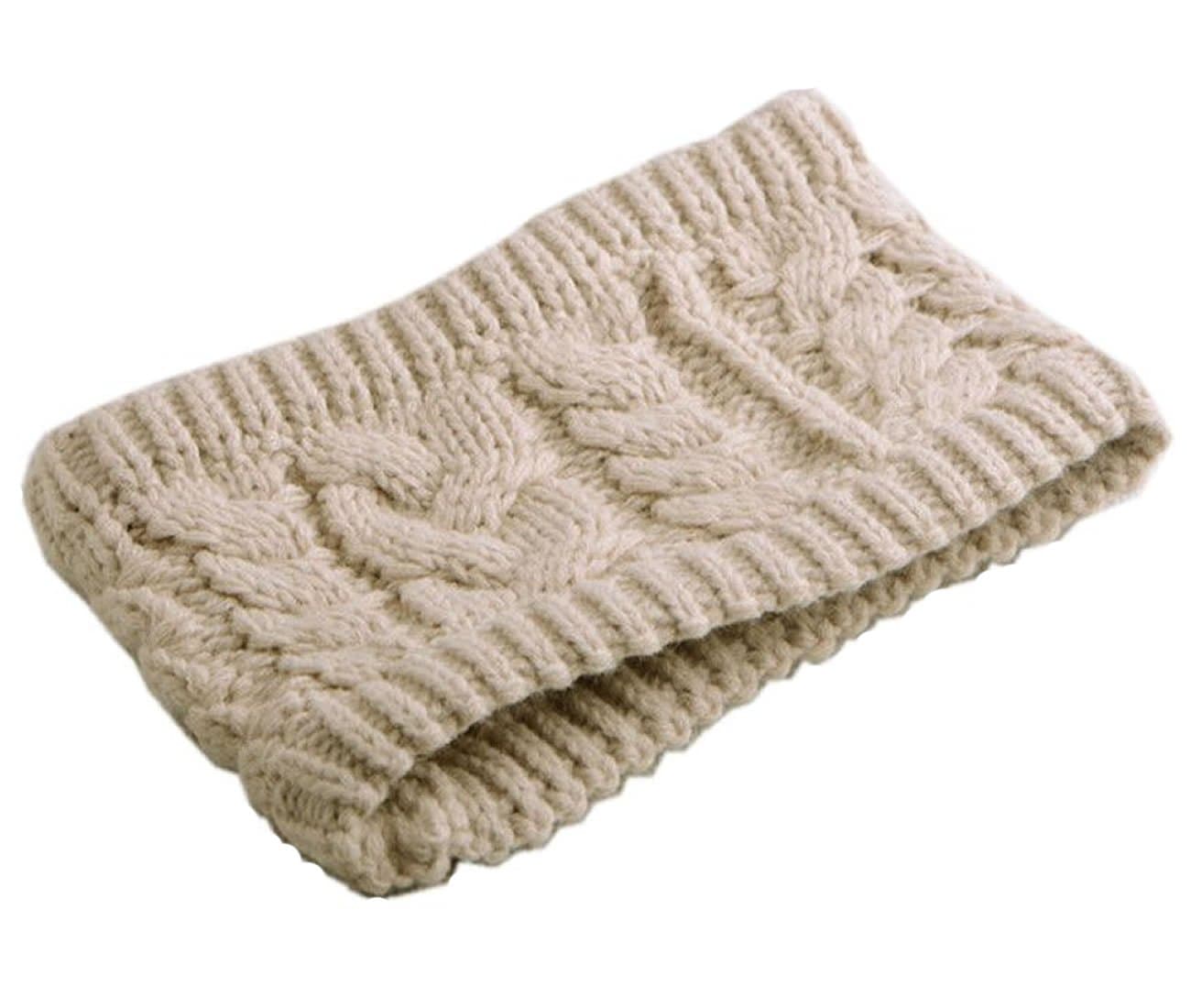 The true colours Beige Hand Made Knitted Cable Headband Ear Warmer for Women Lady Girls