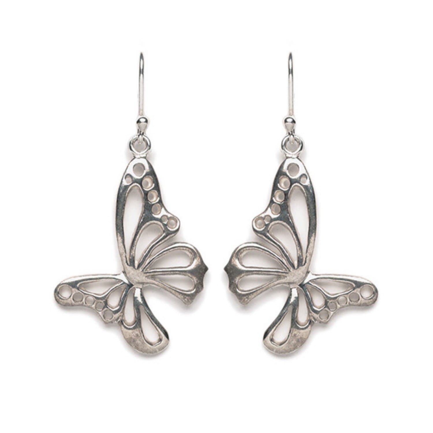 Tomas Sterling Silver Flying Butterfly Hook Earrings
