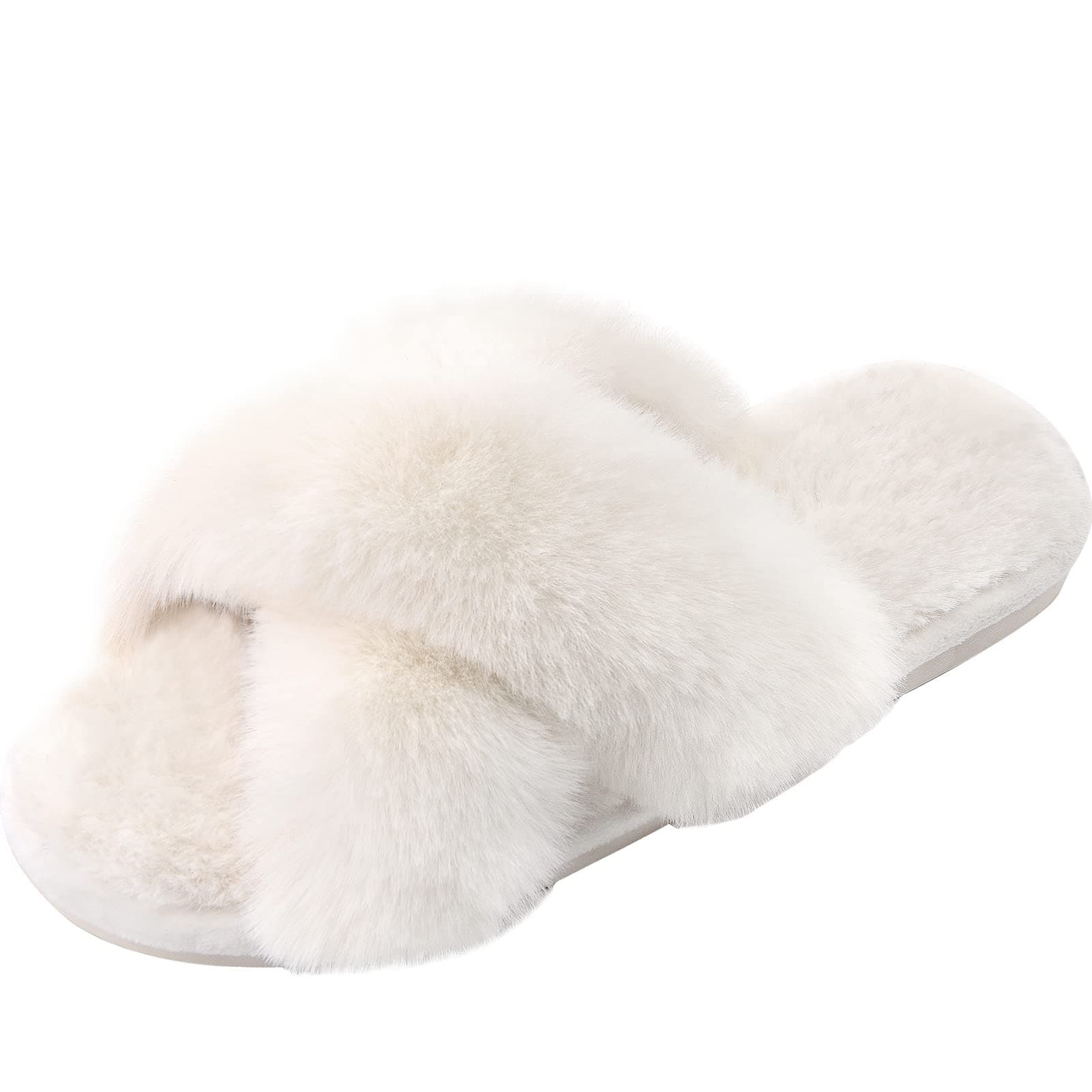 Womens Cross Band Slippers