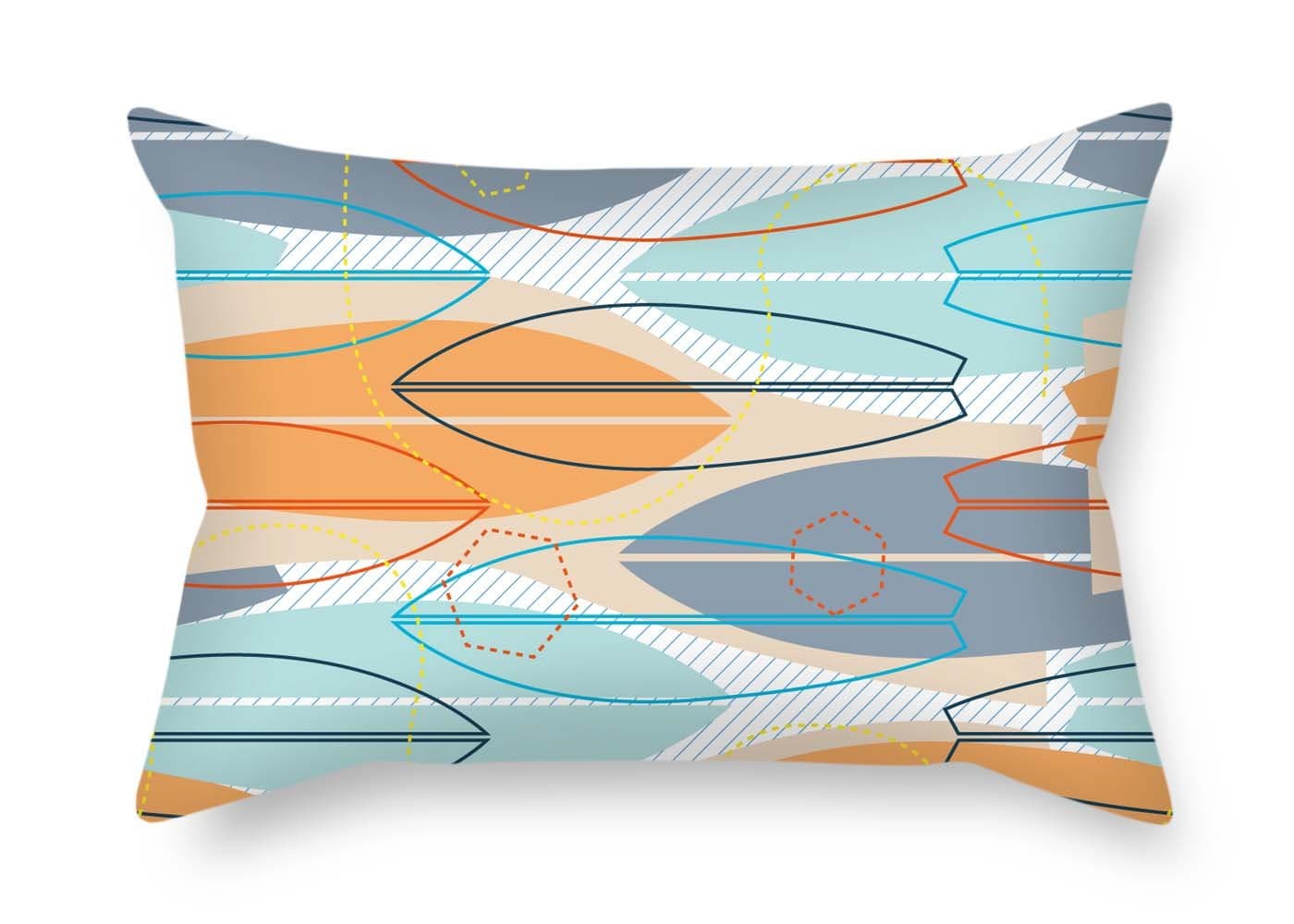 JonathanMaedel Throw Cushion Covers 16 X 24 Inches / 40 by 60 cm(Both Sides) Nice Choice for Dining Room Play Room Divan Club Indoor Chair Geometry