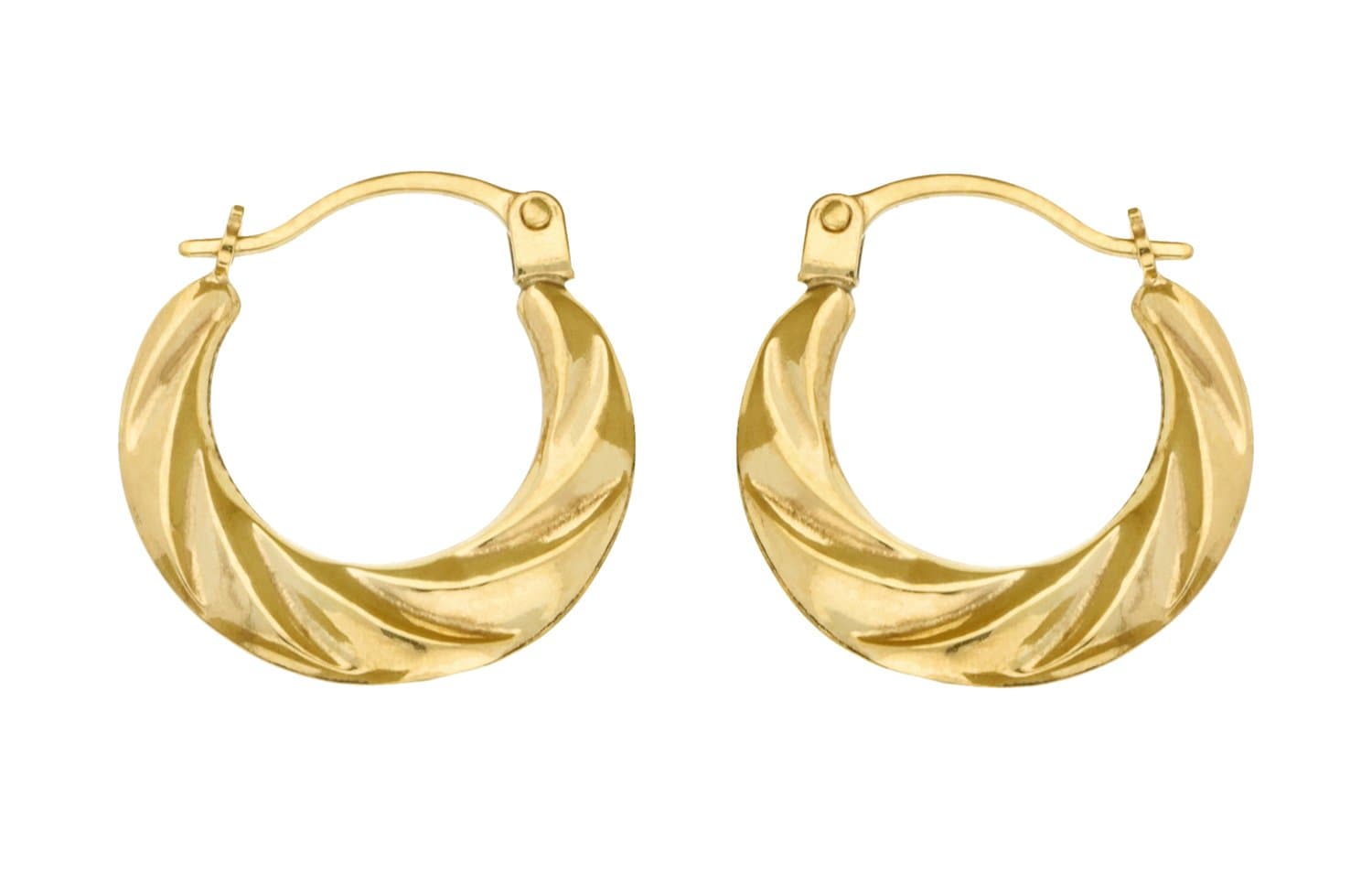 Adara 9 ct Gold Mini Twist Creole Earrings