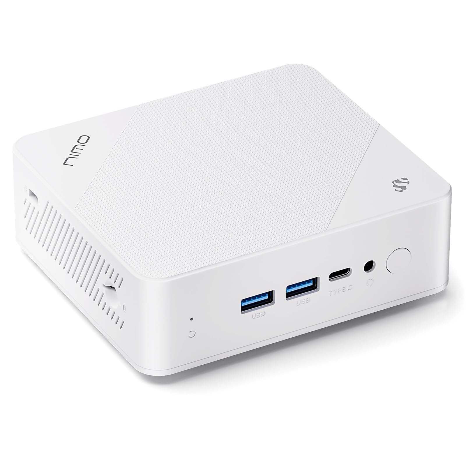 NIMO Mini PC Desktop, 12th Gen N100(Beat i3 1115G4) Mini Desktop Computers with USB3.2 BT5.2 WiFi 6, 4GB RAM 128GB SSD 4K Triple-Monitor Display Micro Computer for Student Home Office