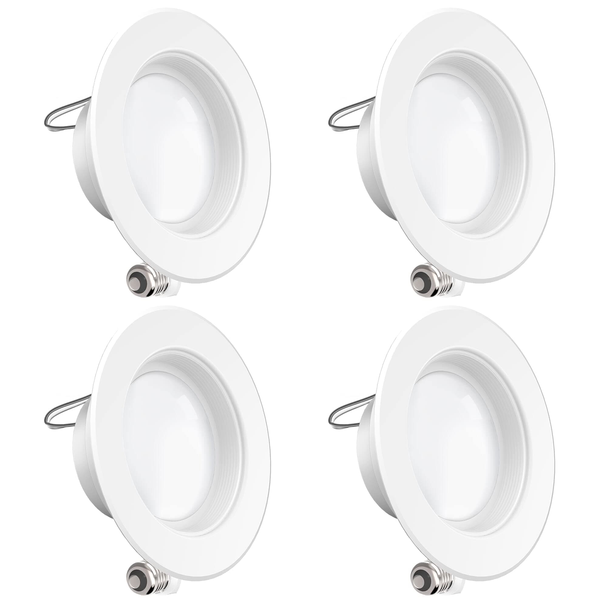 Sunco Lighting4 Inch LED Can Lights Retrofit Recessed Ceiling Lighting, Baffle Trim, Dimmable, 6000K Daylight Deluxe, 11W=60W, 660 LM, Damp Rated, Replacement Conversion Kit – UL 4 Pack