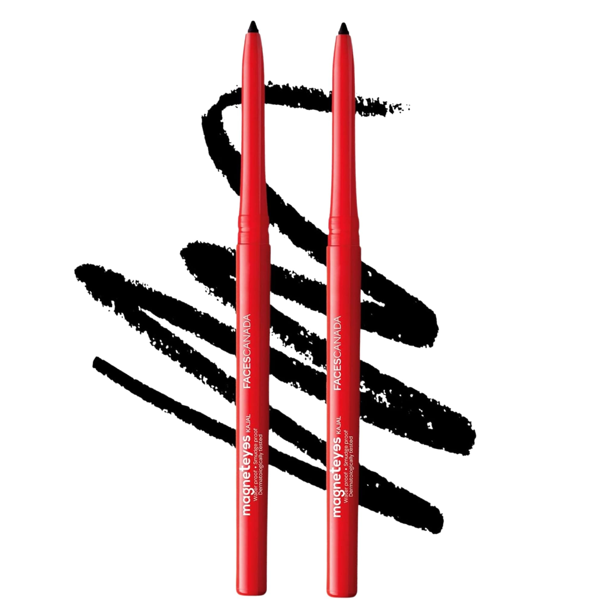 Magneteyes Eye Pencil | 24 HR Long Stay Deep Black Eyeliner | Smudge Proof, Waterproof Formula | Smooth One Stroke Glide for Defined, Bold Eyes | 0.01 Oz (Pack of 2)