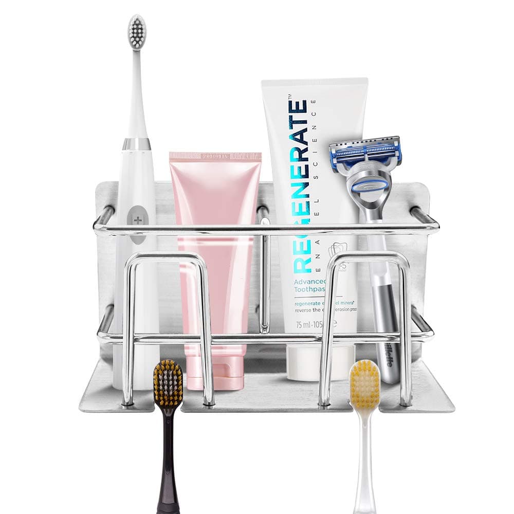 Toothbrush Holder for Bathroom Toothpaste Holder Stand Organizer