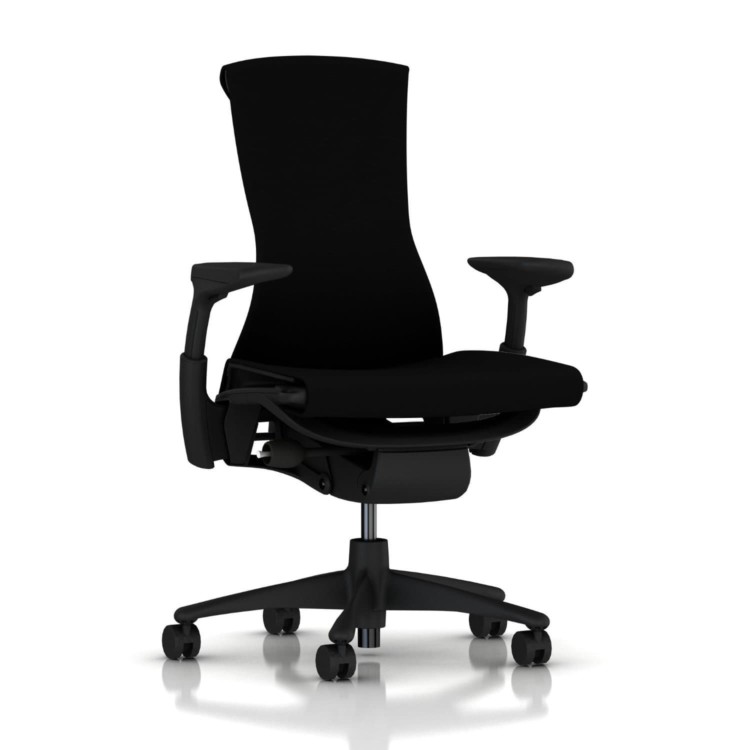 Herman Miller Embody Chair: Fully Adj Arms - Graphite Frame/Base - Standard Carpet Casters