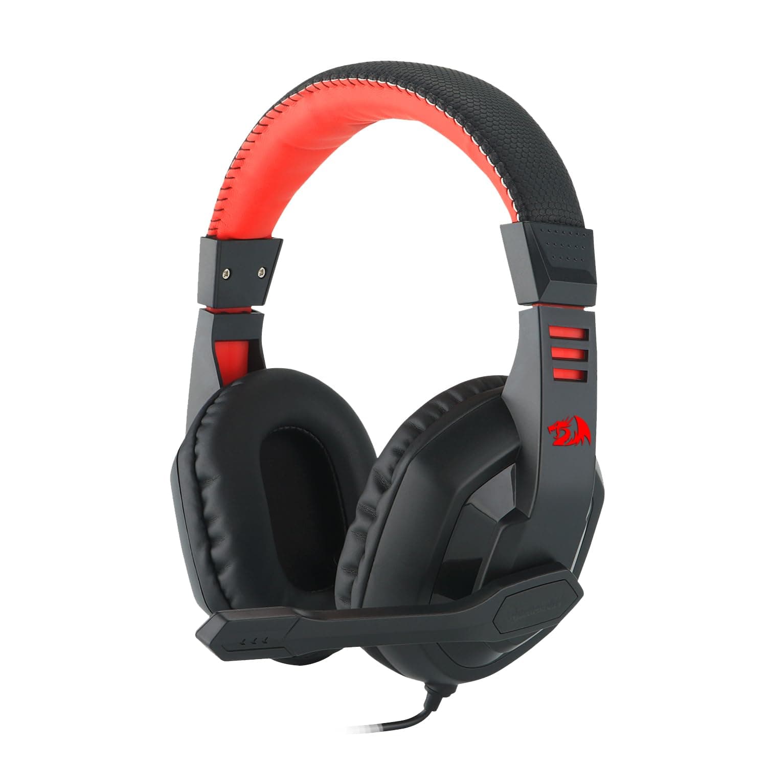Redragon H120 Wired Over-Ear Gaming Headset with Microphone and Volume Control for Mobiles/Smart Devices, PC and PS4 (Black)