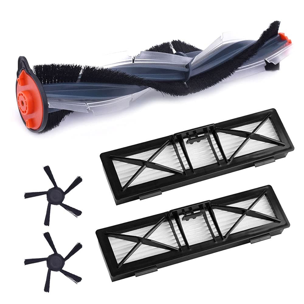 Replacement Parts Compatible with Neato Botvac Connected Series D10 D9 D8 D3 D4 D5 D6 D7 and D Series D75 D80 D85 Accessories with 1 Combo Brush 2 Ultra Filter 2 Upgraded 5-arms Side Brush.