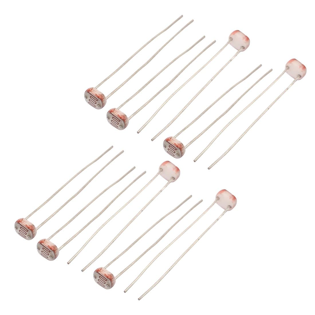 Sourcingmap 10Pcs 5517 Photoresistor LDR CDS 5mm Light-Dependent Resistor Sensor
