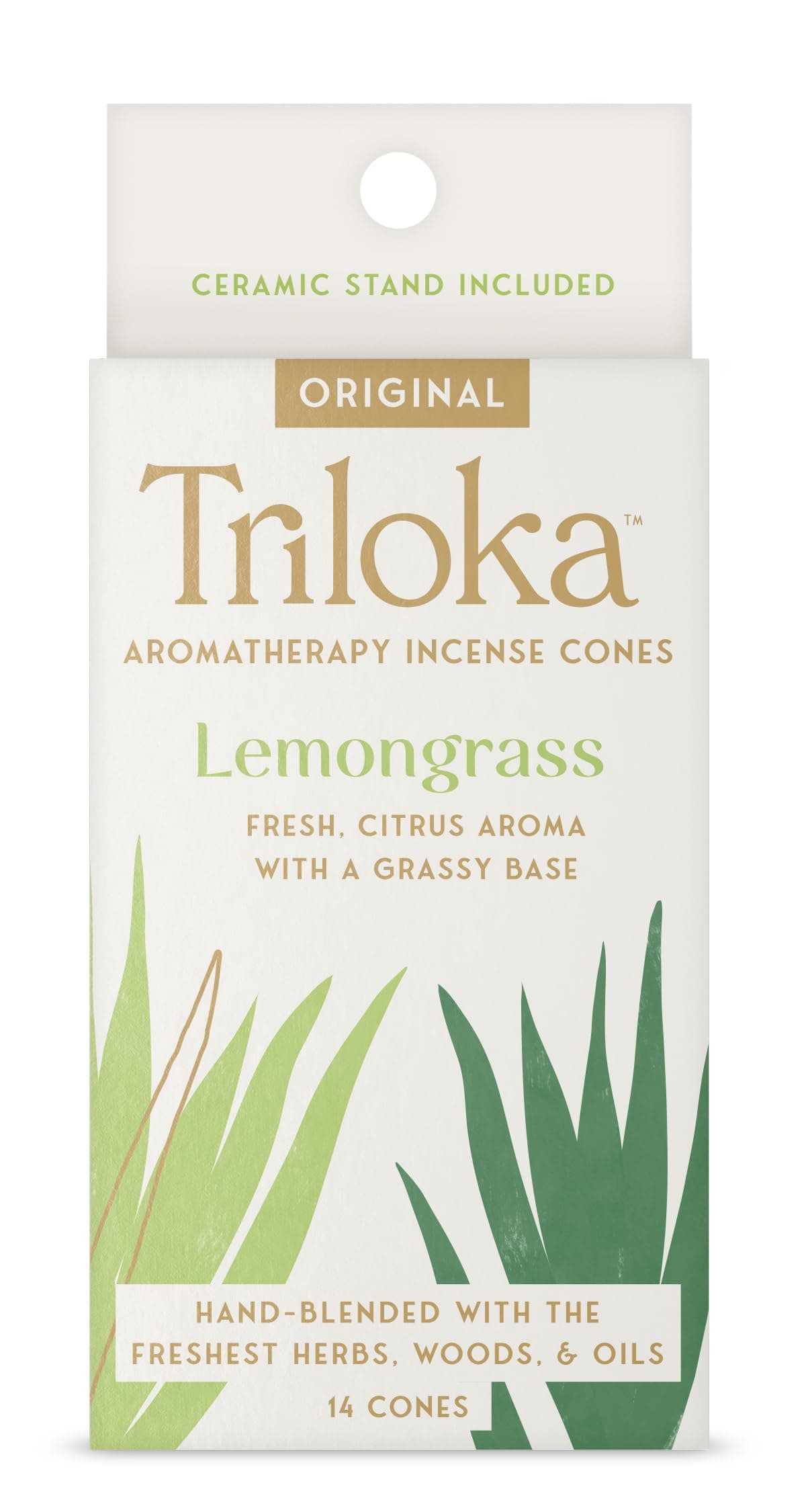 TrilokaIncense Cones, Lemongrass, 20 Grams