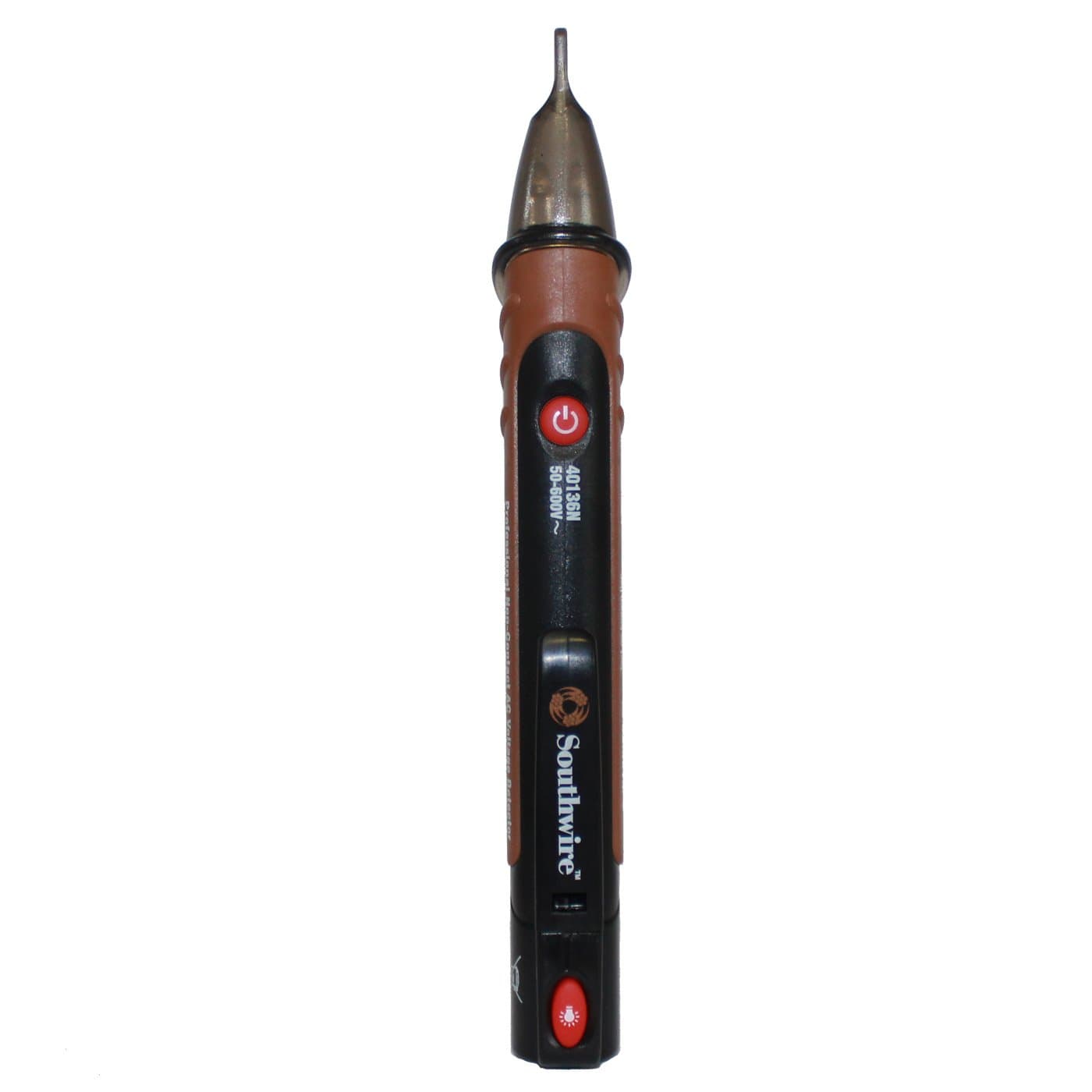 Southwire 40136N NCV Pen Type Detector with Flashlight; 50-600V AC Pro