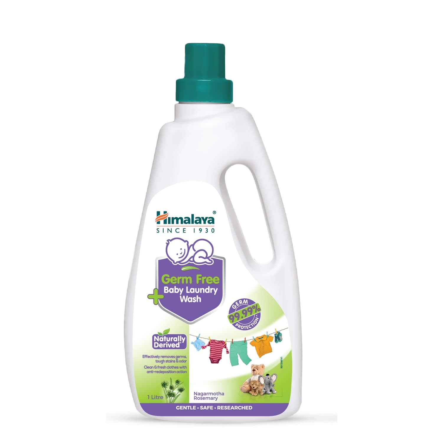 Germ Free Baby Laundry Detergent Liquid 1 L (Bottle) | Plant Based Cleansers & Biodegradable Ingredients | Dermatologically Tested