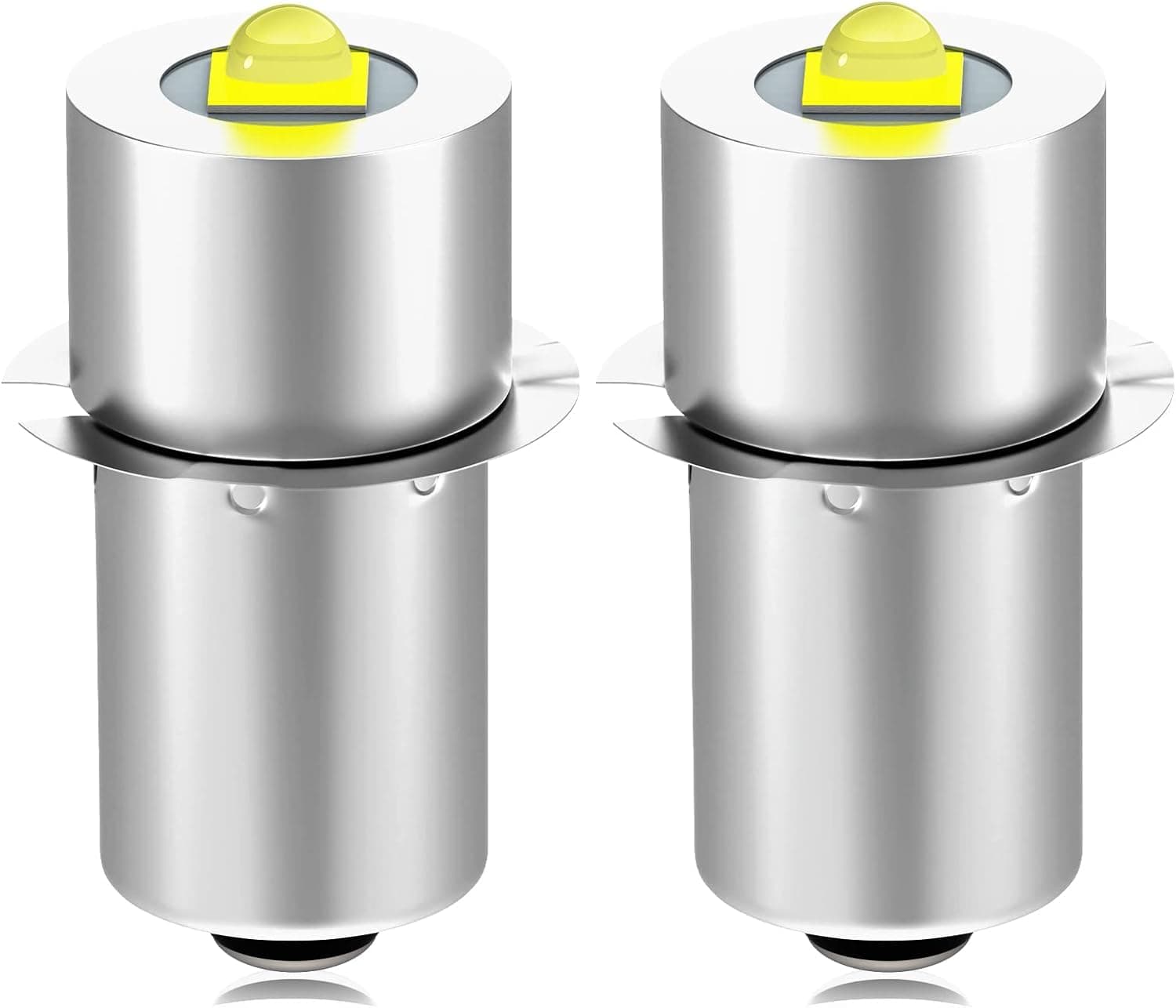 JESLED Upgrade LED Flashlight Bulb, 18V 12V 19.2V 6-24 Volt, 3W 247LM, PR2 P13.5S LED Conversion Kit for Ryobi Milwaukee Craftsman DEWALT Lamp Torch Lantern Work Light, Maglit Bulbs Replacement 2-Pack