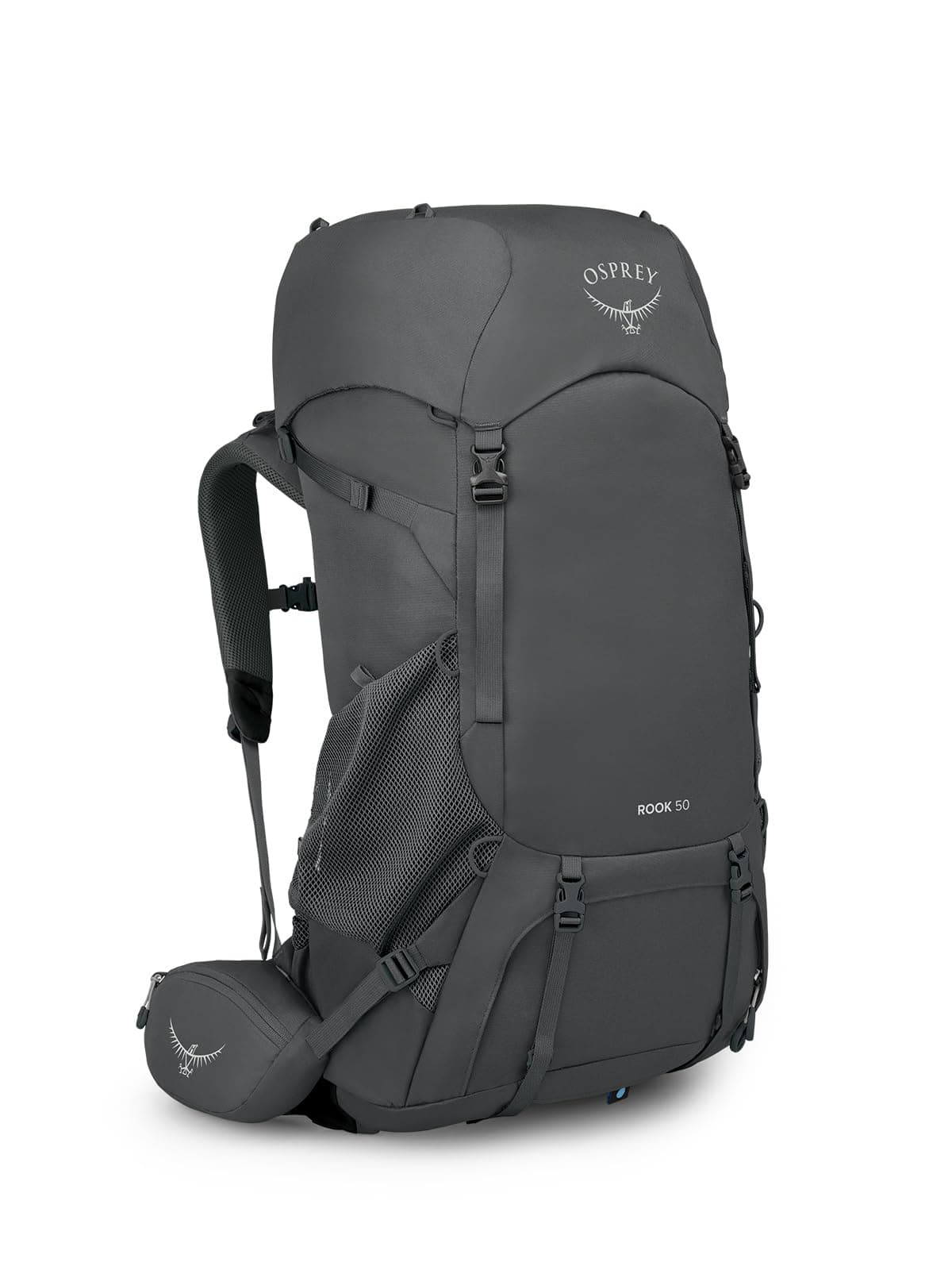 Rook 50L Men's Backpacking Backpack, Dark Charcoal/Silver Lining