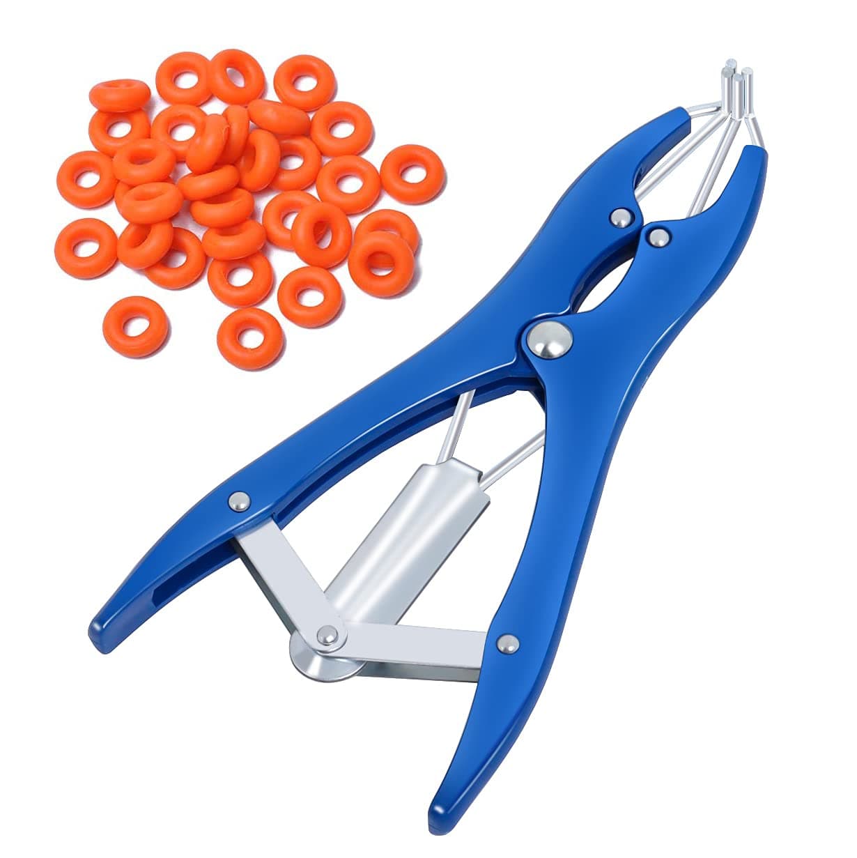 Castration Bander & 100Pcs Rubber Rings, Balloon Expander Tool Pliers
