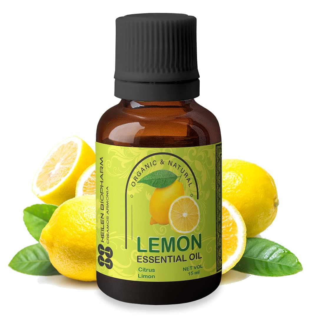Lemon Essential Oil - 15 mL Per Bottle Pack of 1,For Skin Brightning Face Care & Support Immune System (Citrus limon)