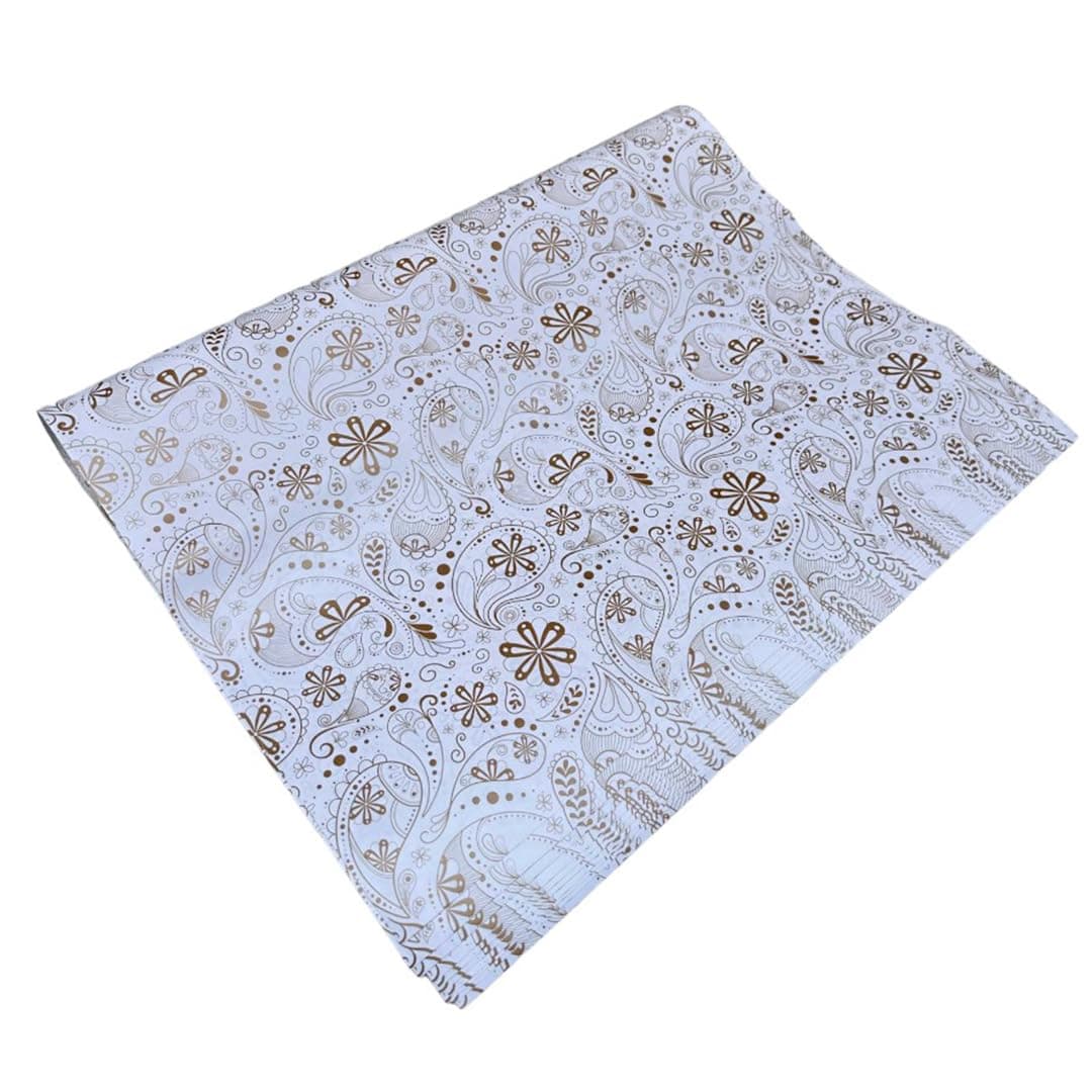 LA TROVE Colourful Gift Wrapping Paper Sheet For Gift Packing | Gift Wrap Roll, Gift Papers Sheets, Gift Cover Wrapping Paper(Golden Flower) (Pack 0f 10)