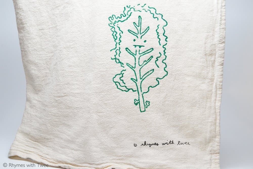 Vampire Kale Kitchen Towel // Pippi Kale Veggie Vampire