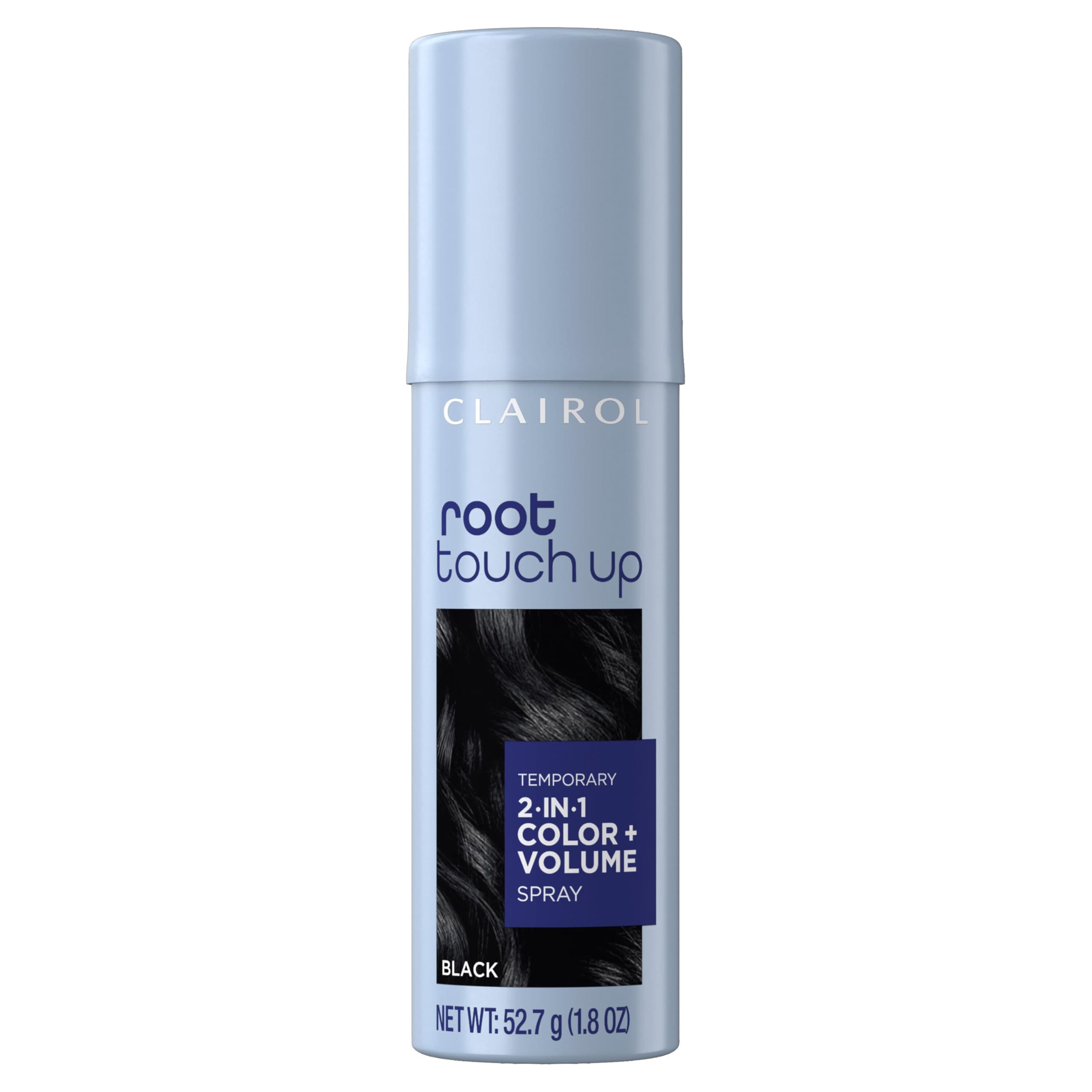 Clairol Root Touch-Up Color + Volume 2-in-1 Temporary Hair Coloring Spray, Black Hair Color, Pack of 1 - Packaging May Vary