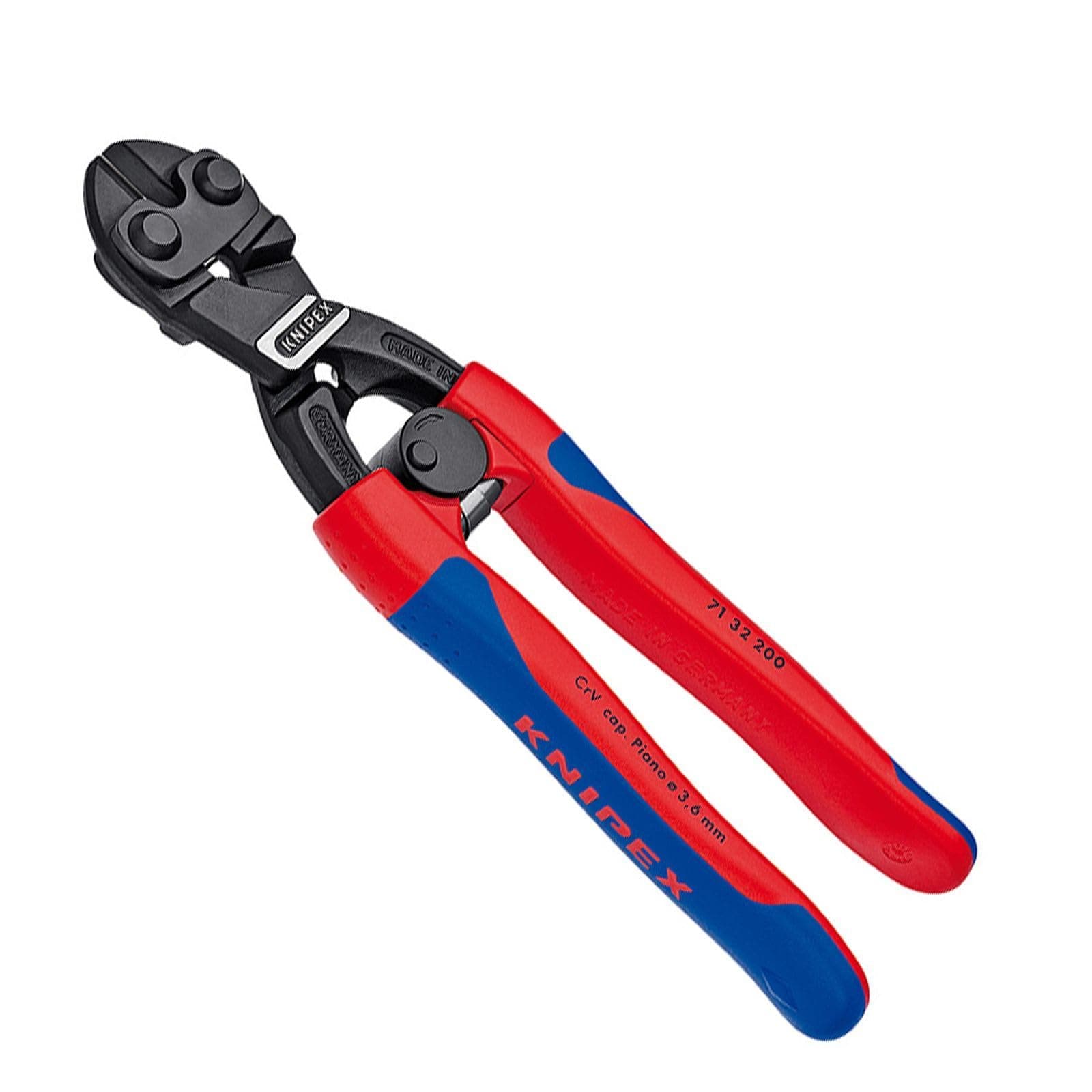 Knipex 71 32 200 Comfort Grip High Leverage CoBolt Cutter with Notch and Spring