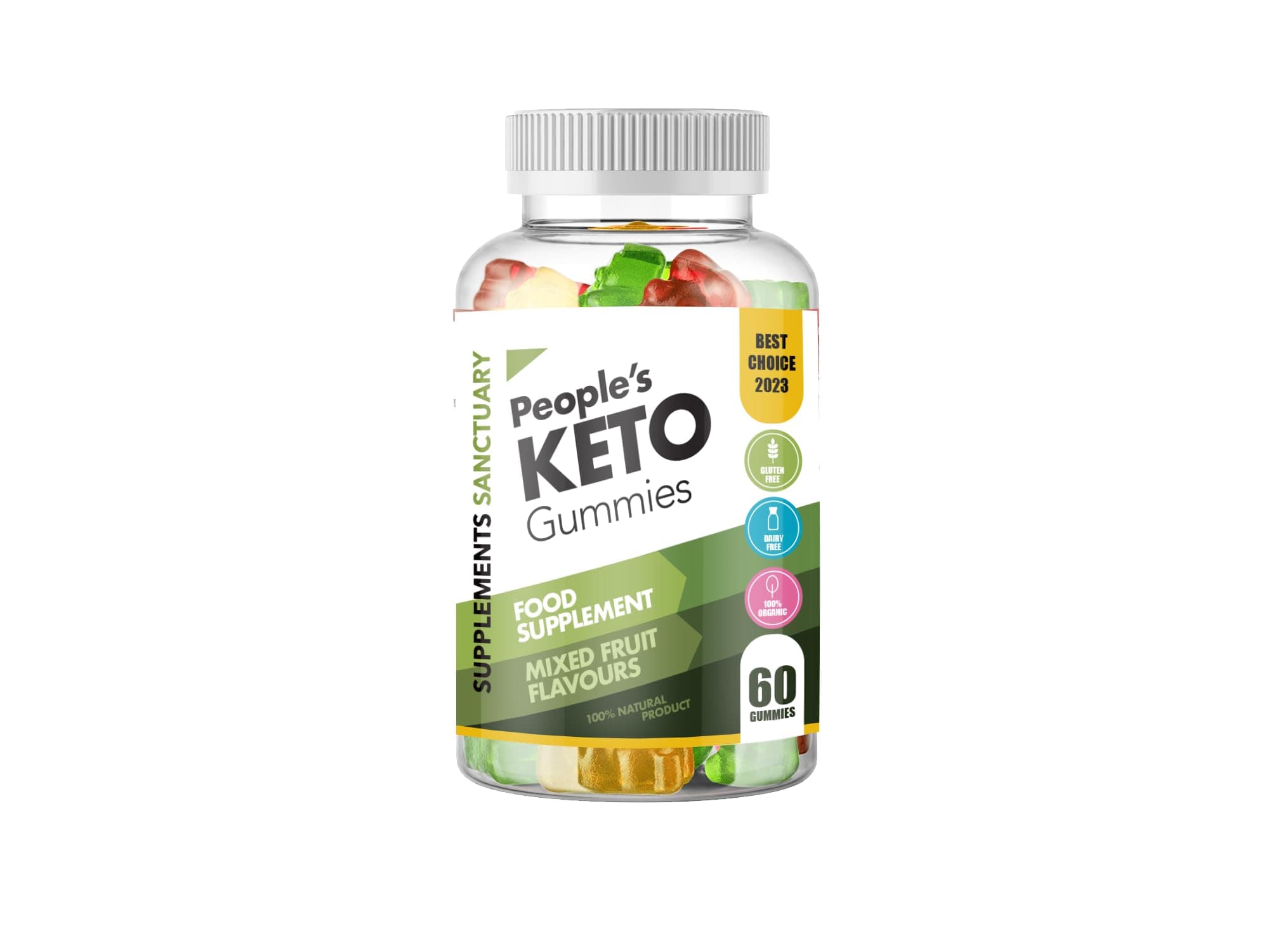Peoples Keto 60 Mixed Flavour Gummies, Great Taste and Low Sugar