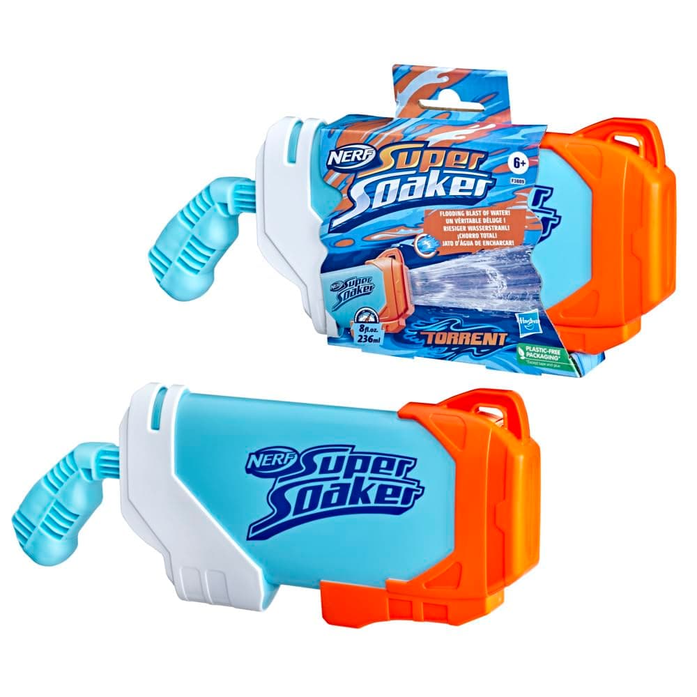 Nerf Super Soaker Torrent Water Blaster, Pump to Fire a Flooding Blast of Water, Outdoor Water-Blasting Fun for Kids Teens Adults