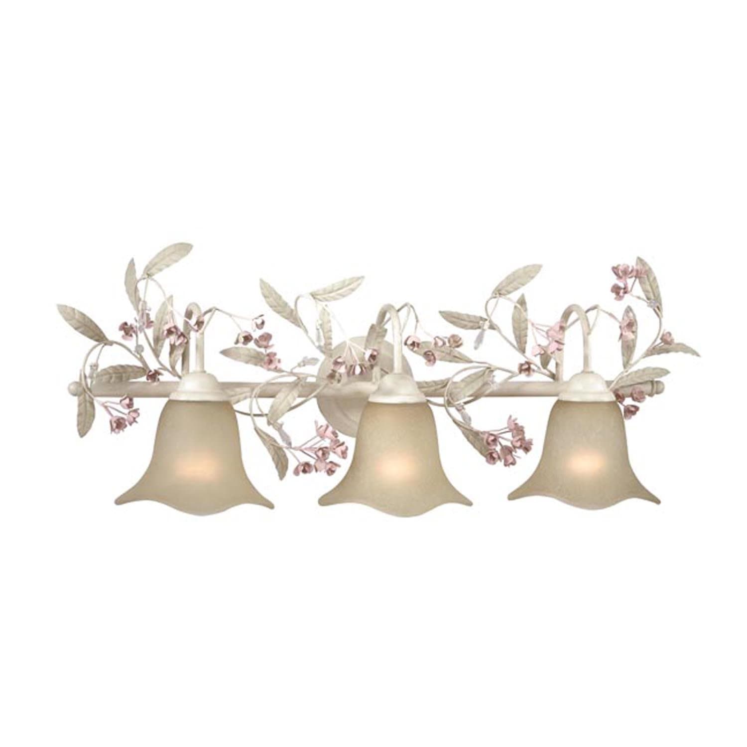 Laura Ashley Lighting WBLS0133 Blossom Three Light Wall Light, Antique Ivory