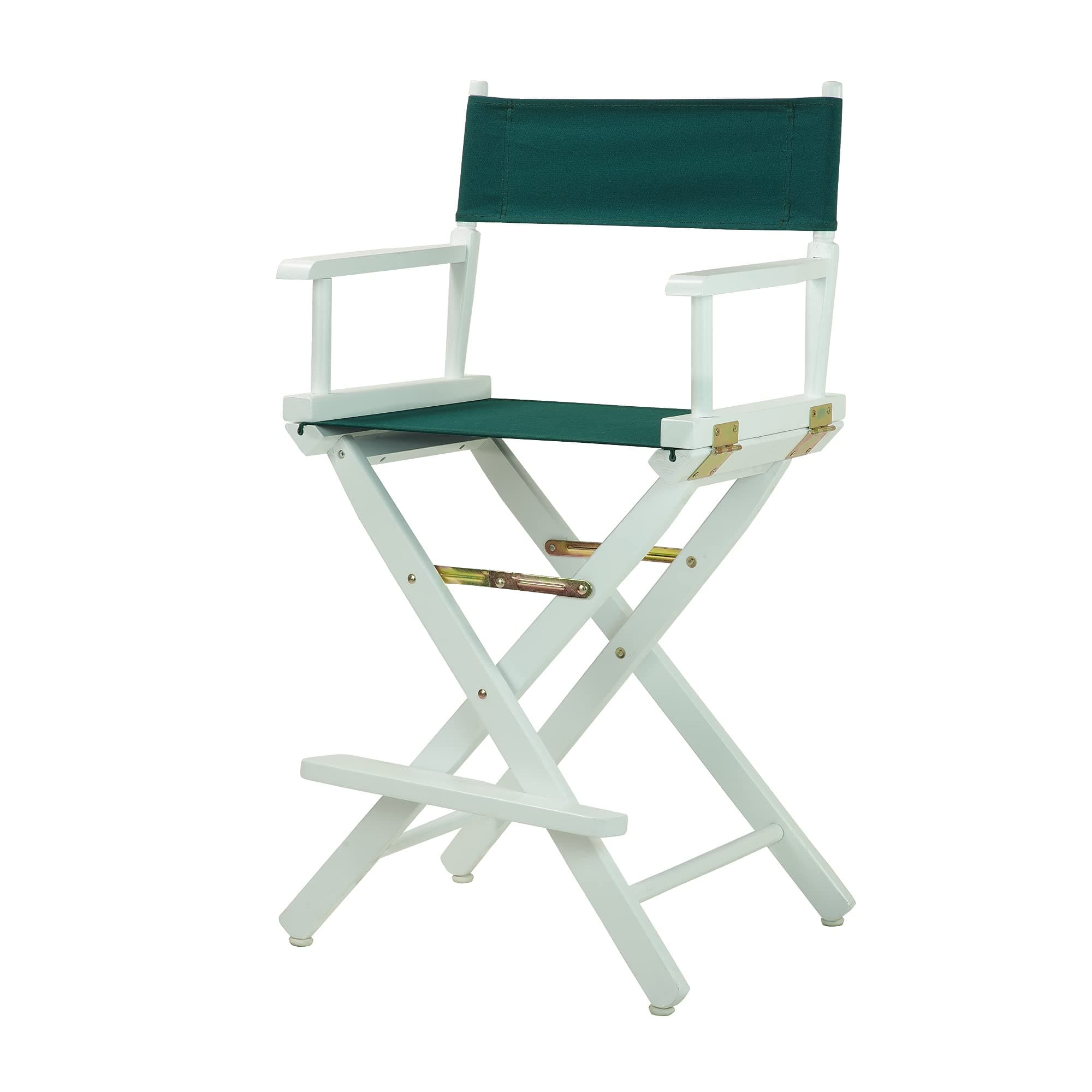 Casual Home White Frame/Hunter Green Canvas 24" Counter Height Directors-Chairs