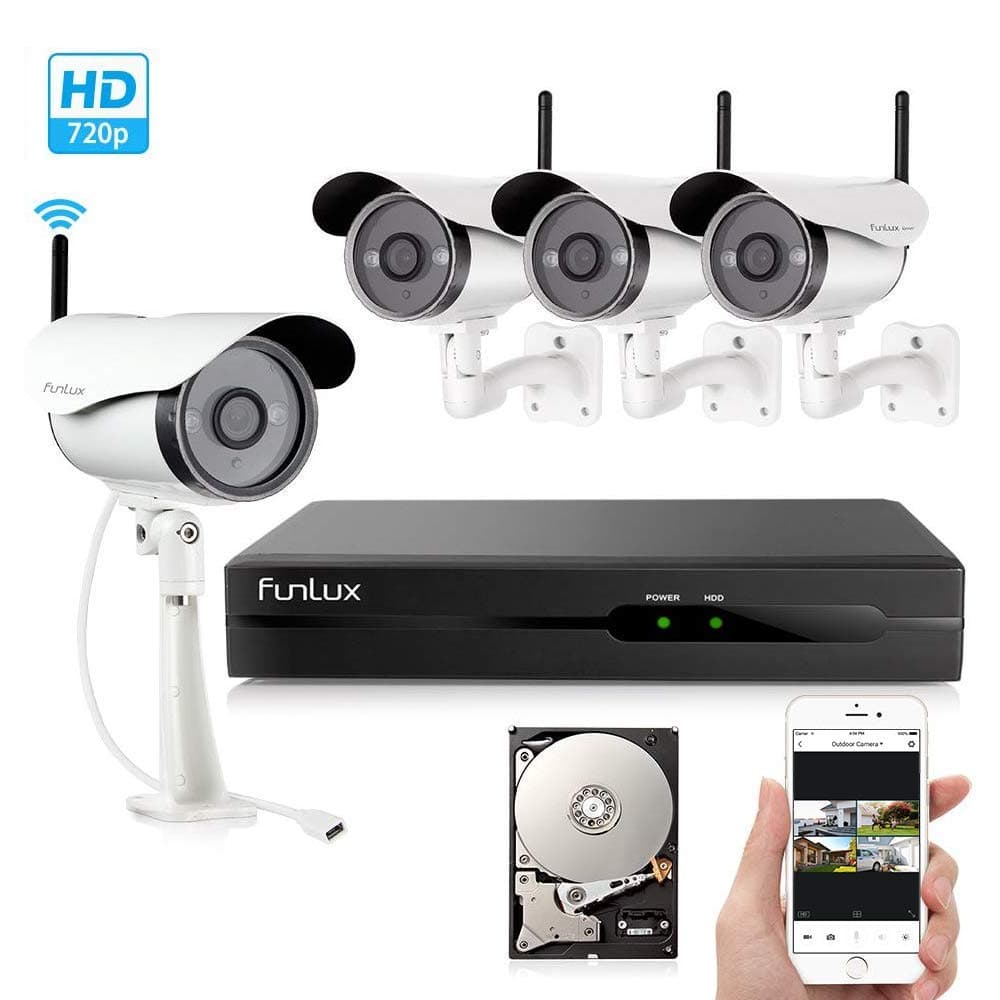 Funlux NEW Super-Simple-Setup Smart Wireless Surveillance Camera System 1TB Hard Drive