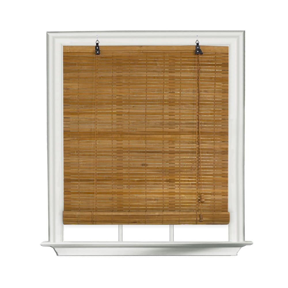 Lewis Hyman 0202830 Spice Flat Stick Bamboo Roll-Up Blind, 30-Inch Wide by 72-Inch Long