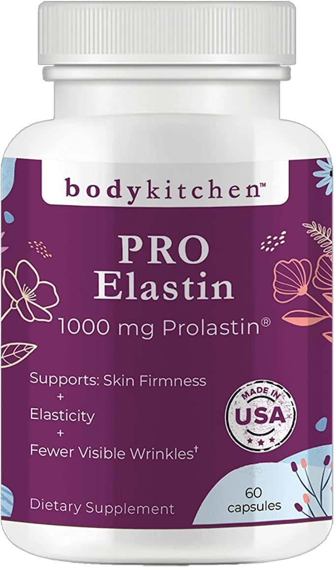 Pro-Elastin, 1000 mg Elastin Supplement, Help Reduce Signs of Aging, Improved Skin Health, Firmness & Elasticity, Fewer Wrinkles, Veggie Caps, (Pack of 1)