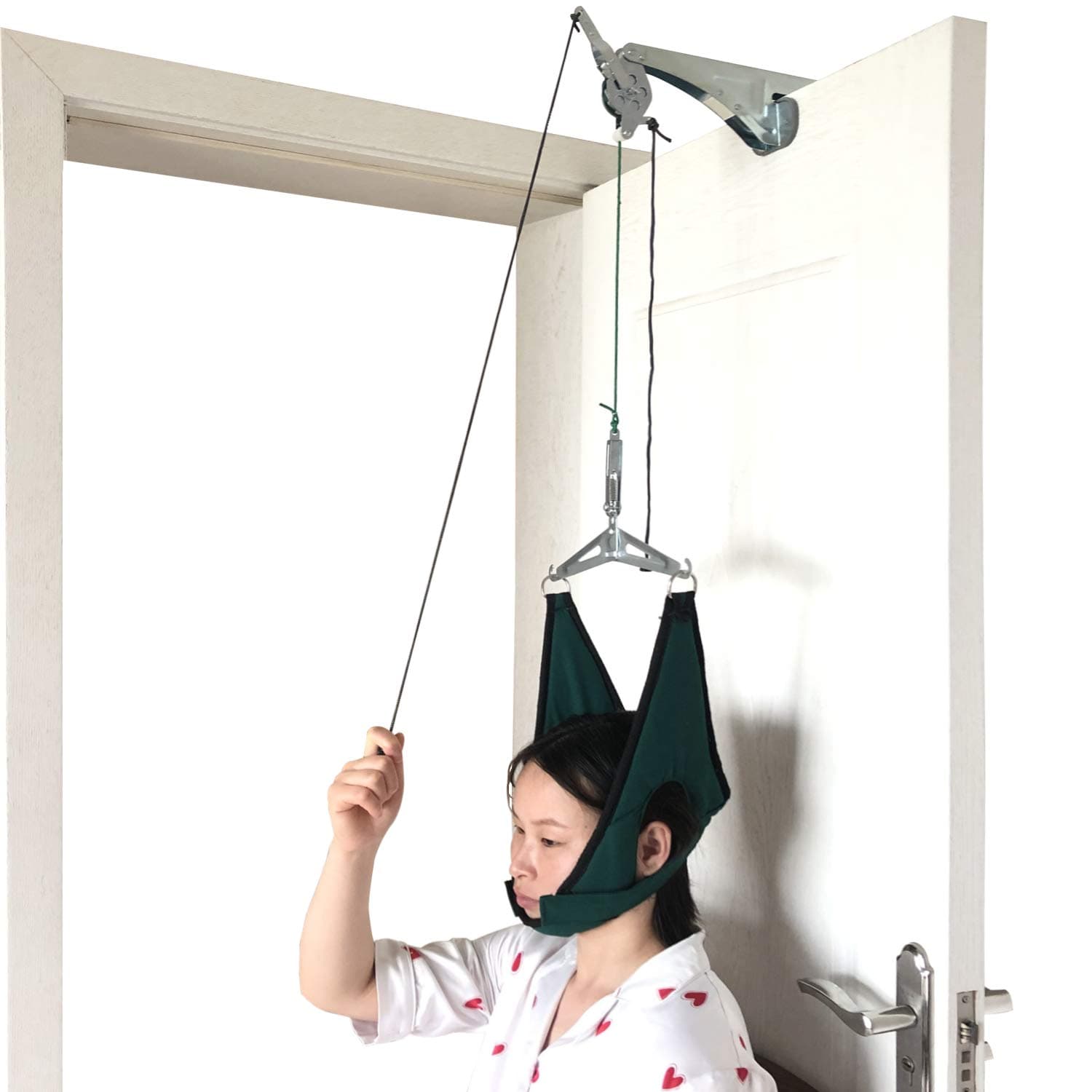 Cervical Neck Traction Device Neck Stretcher Over The Door for Home Physical Therapy, Relieve Neck Shoulder Head Pain from Arthritis, Bulging disks, Cervical Muscle Strains, Herniated Disks & Spasms