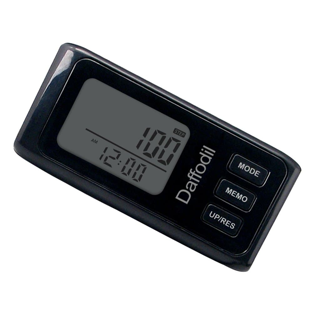Daffodil HPC650, exact pedometer with 7-day memory, calorie counter and progress monitor, black