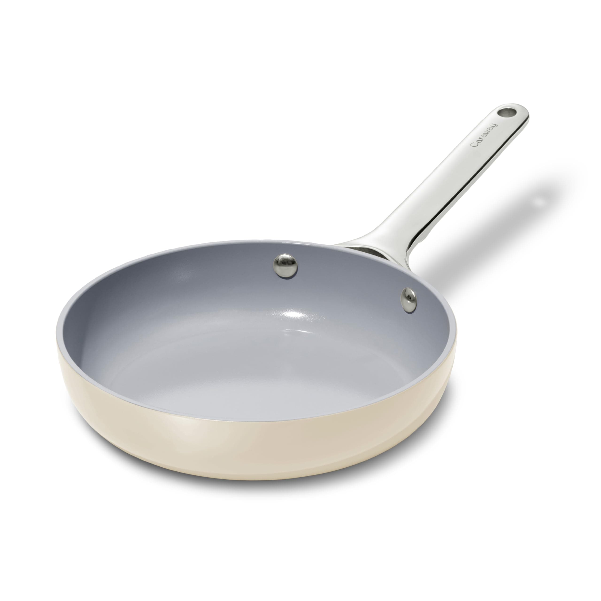 Nonstick Ceramic Mini Fry Pan (1.05 qt, 8") - Non Toxic, PTFE & PFOA Free - Oven Safe & Compatible with All Stovetops (Gas, Electric & Induction) - Cream
