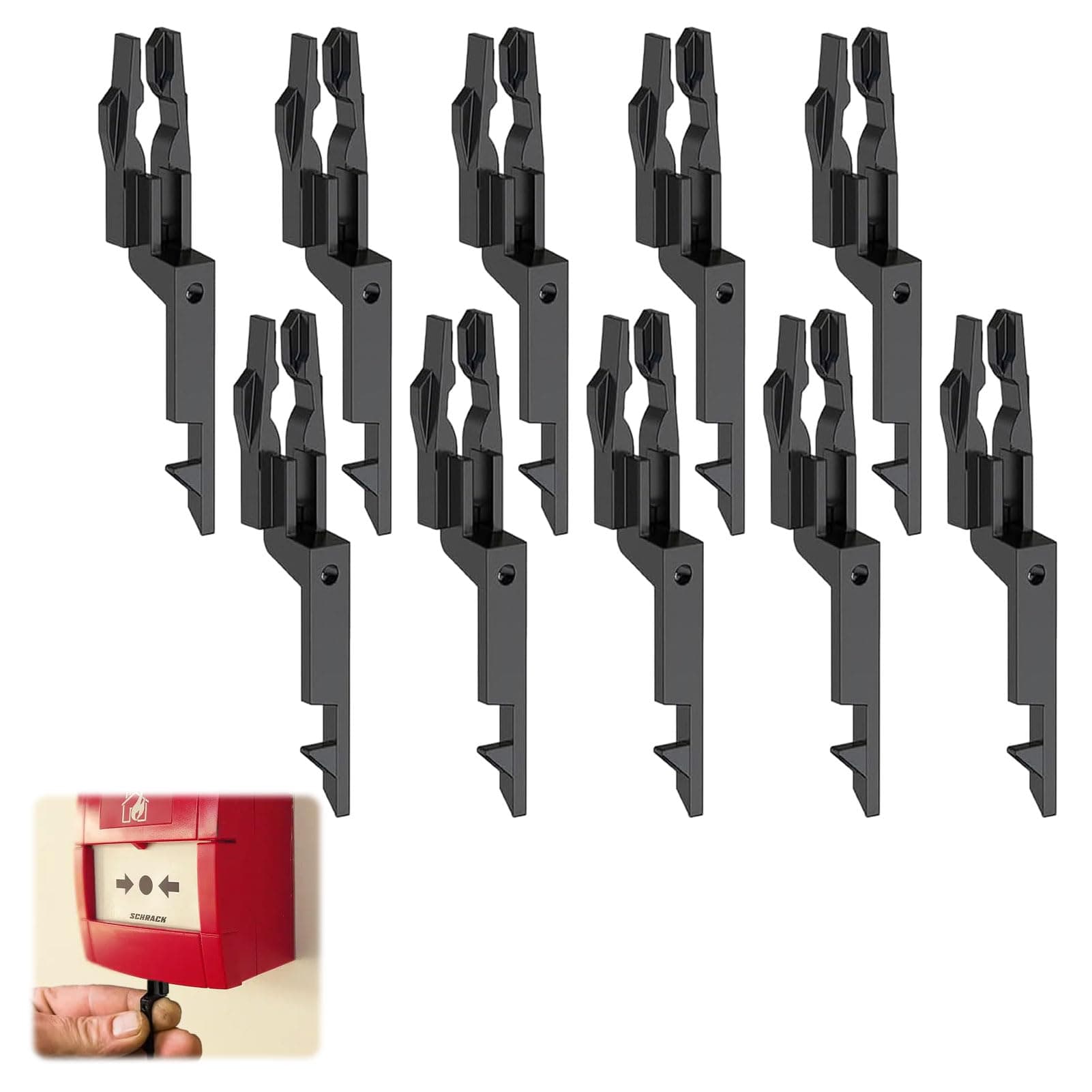10 PCS Fire Alarm Test Key,Fire Alarm Key,Black Fire Alarm Key Fire Safety Call Point Test Key for All Versions of Call Points
