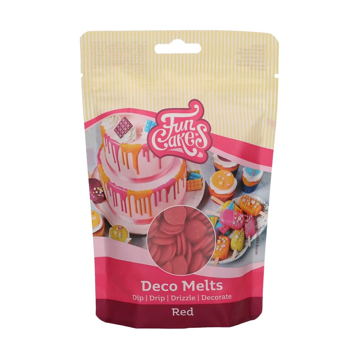 FunCakes Deco Melts Red, AZO Free, 250 g