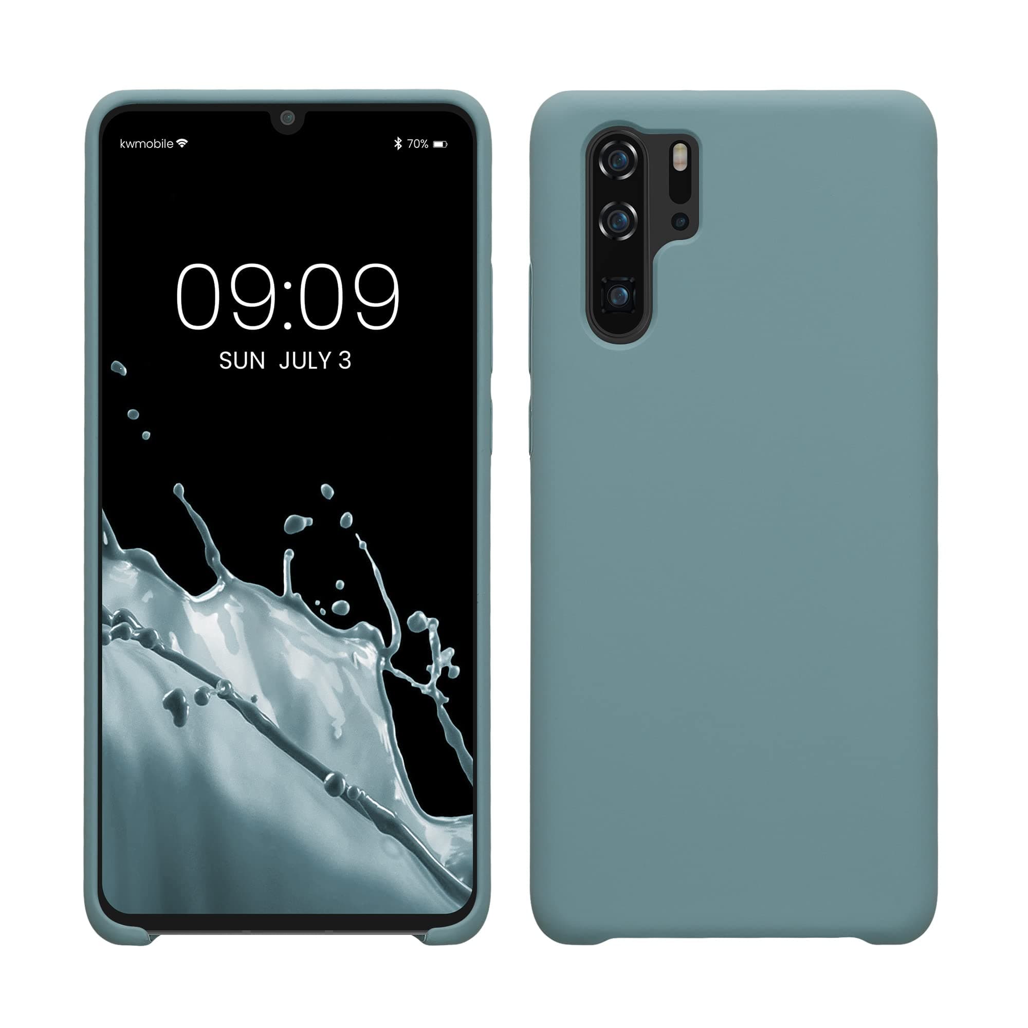 kwmobile Case Compatible with Huawei P30 Pro Case - TPU Silicone Phone Cover with Soft Finish - Antique Stone