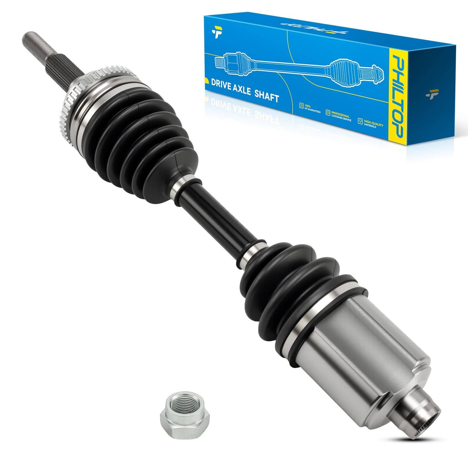PHILTOP Front CV Axle Shaft Assembly for Chevrolet Cavalier 1995-2005, Pontiac Sunfire 1995-2005, 66-1323 CV Axle Shafts